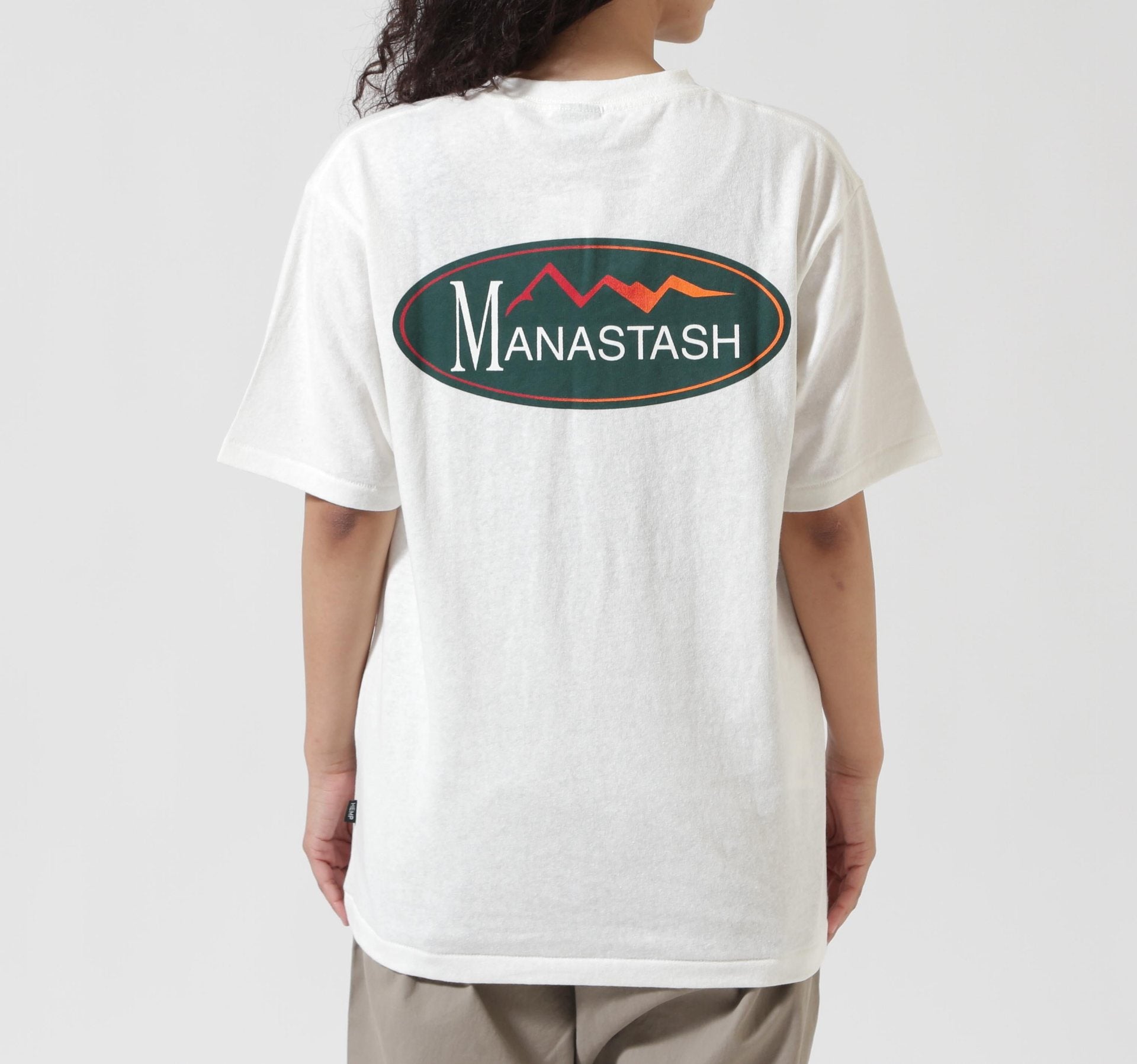 MANASTASH/マナスタッシュ/HEMP TEE O>IGINAL LOGO ホワイト