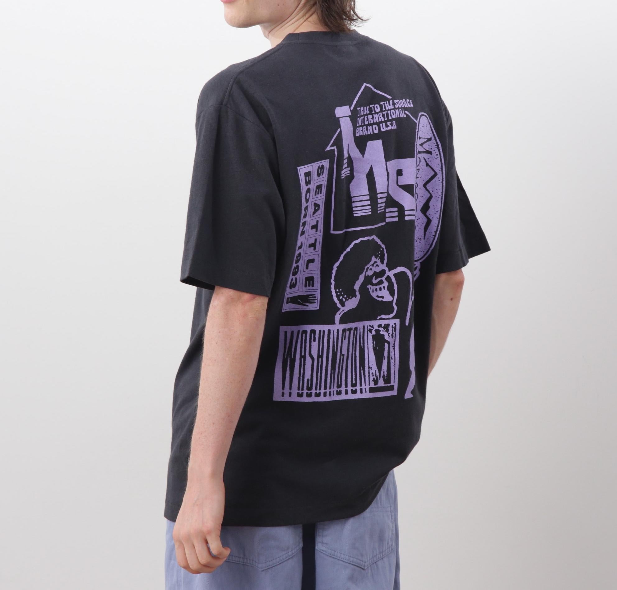 MANASTASH/マナスタッシュ/HEMP TEE JUMRLE ブラック