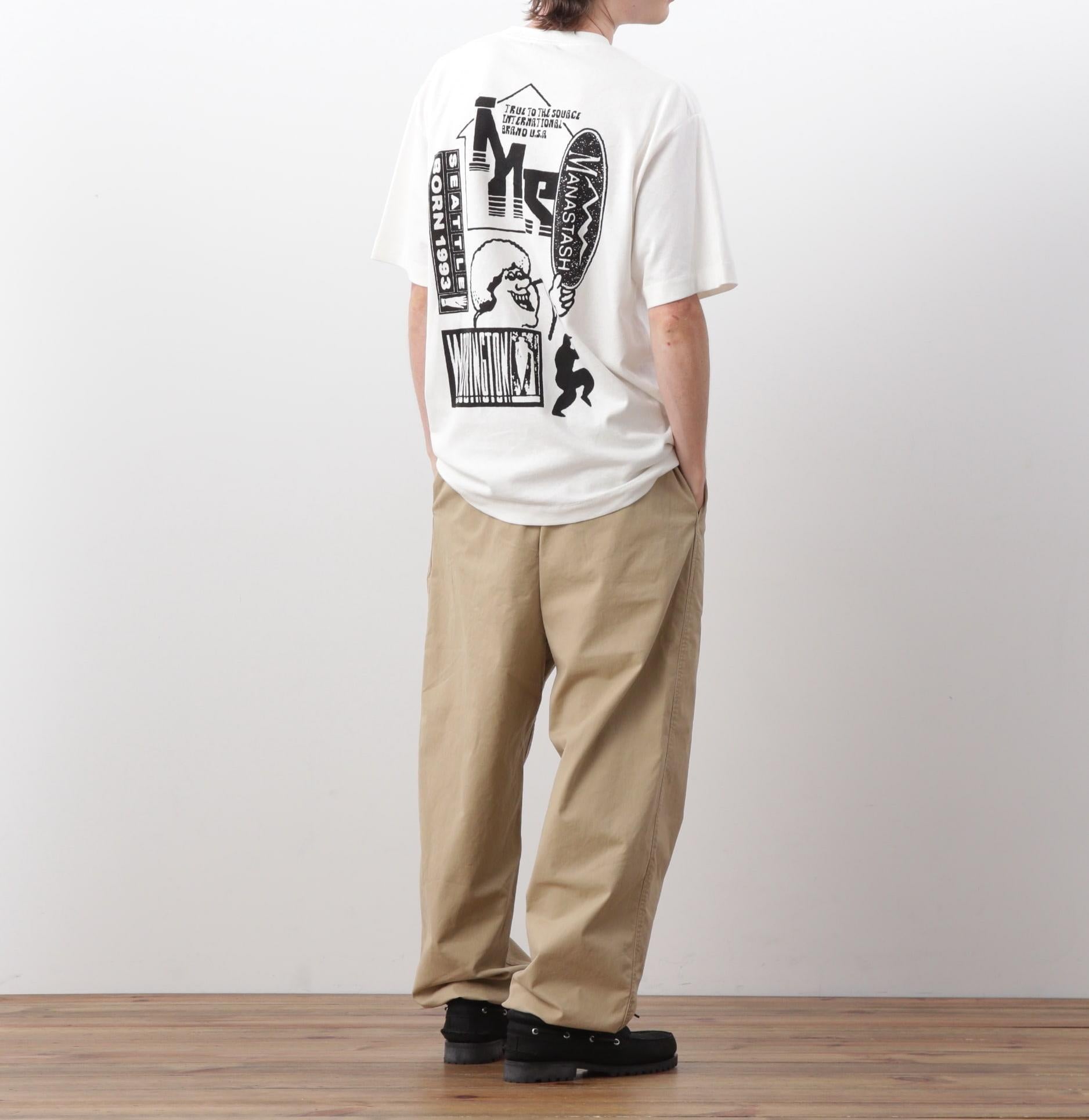 MANASTASH/マナスタッシュ/HEMP TEE JUMRLE ホワイト
