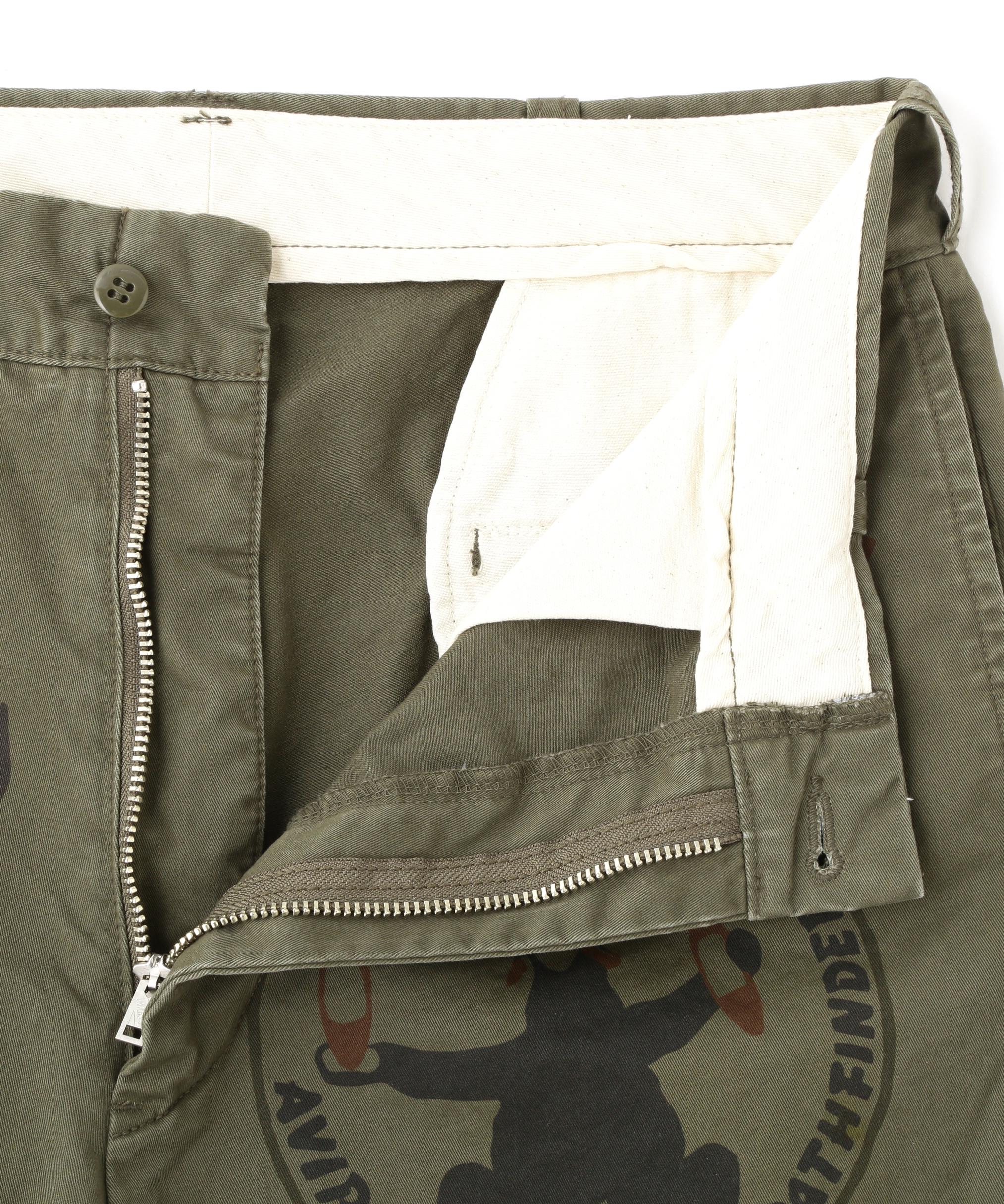 《>ESTO>E COLLECTION》60’s A>MY CHINO PANTS ”A>CHIVE G>APHIC” オリーブ