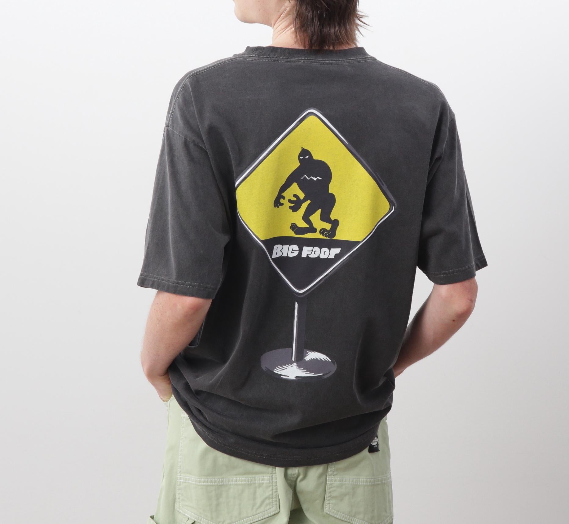 MANASTASH/マナスタッシュ/PUMICE TEE CAUTION! ブラック