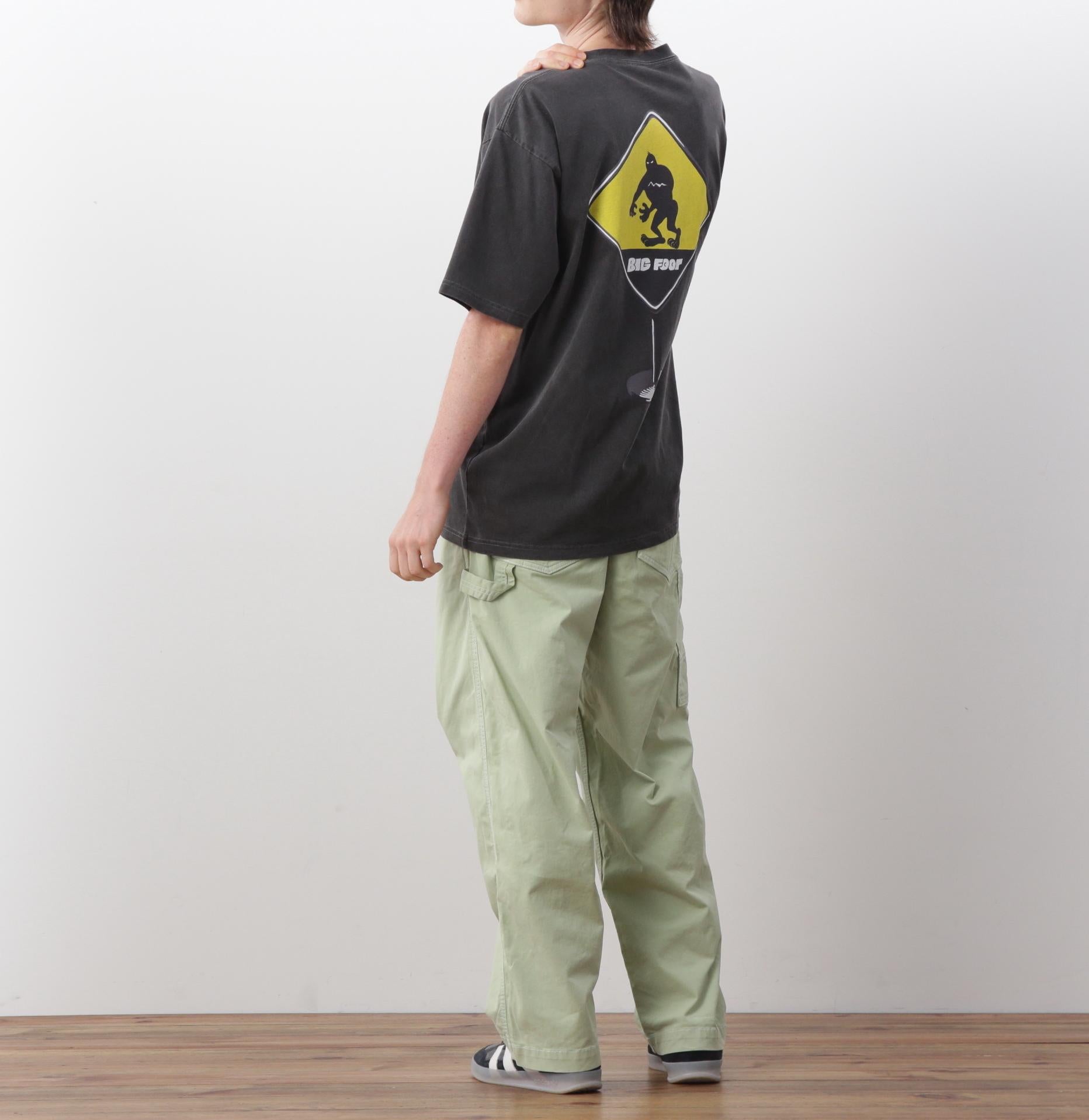 MANASTASH/マナスタッシュ/PUMICE TEE CAUTION! ブラック