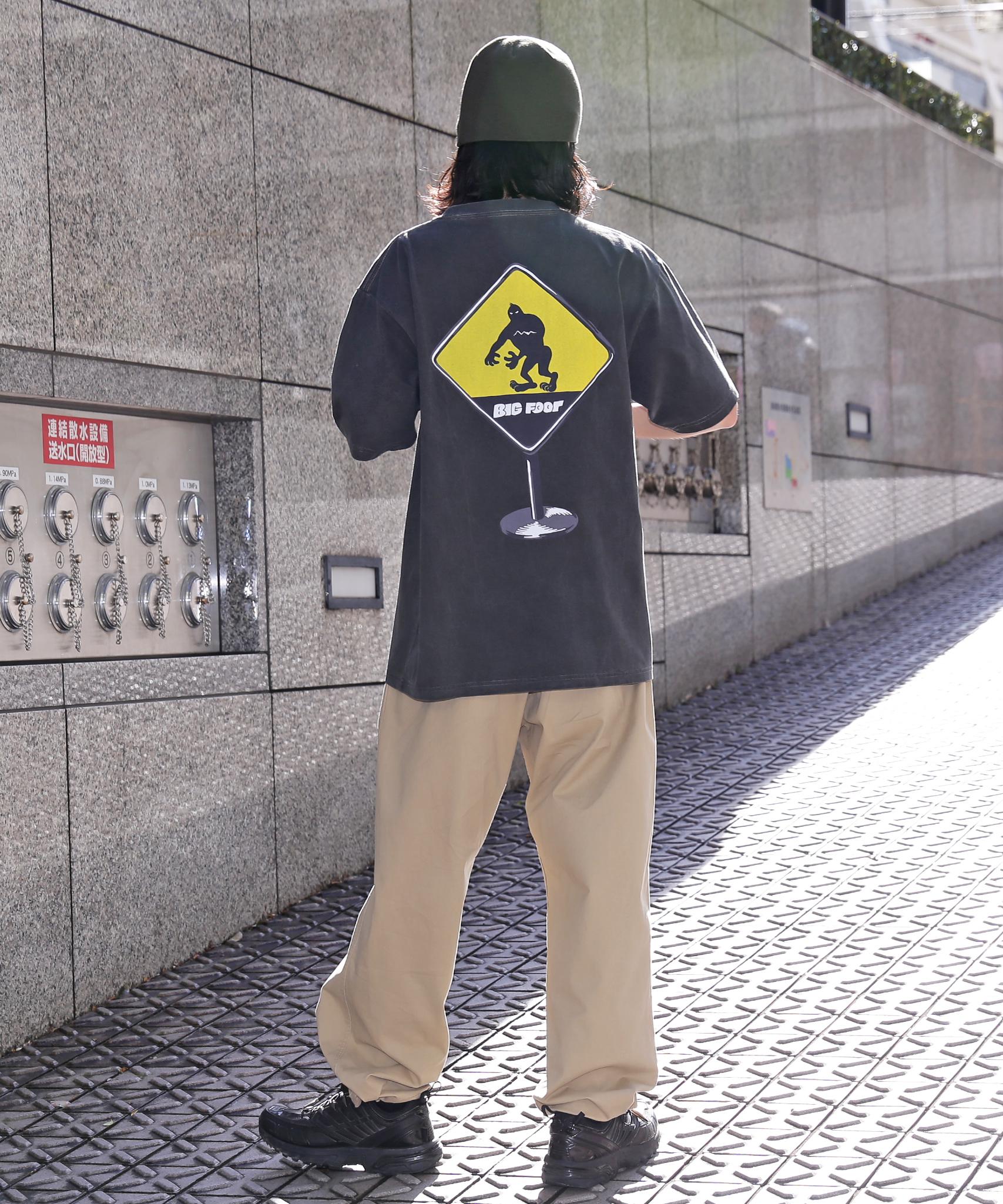 MANASTASH/マナスタッシュ/PUMICE TEE CAUTION! ブラック