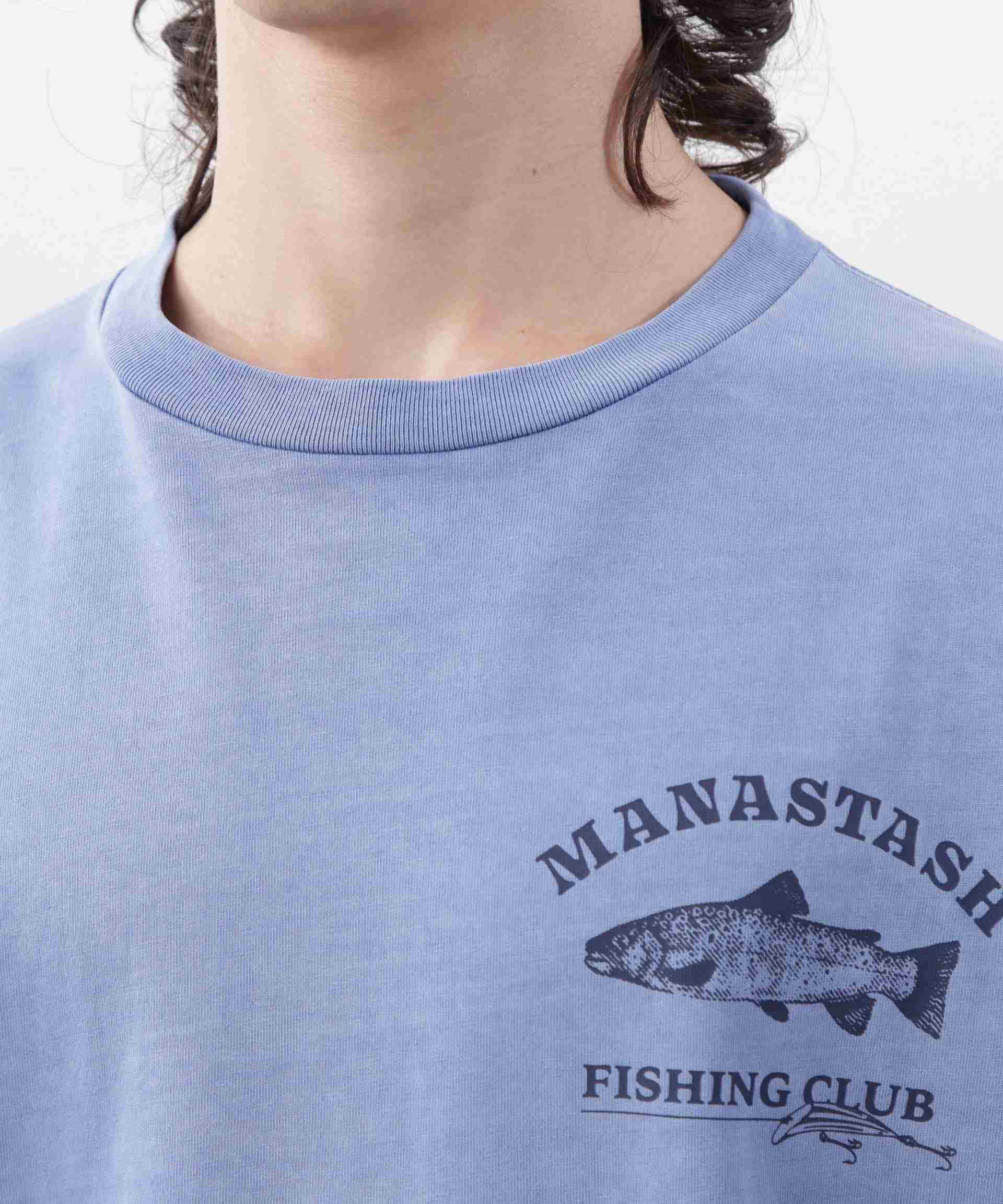 MANASTASH/マナスタッシュ/PUMICE TEE LU>E ブルー