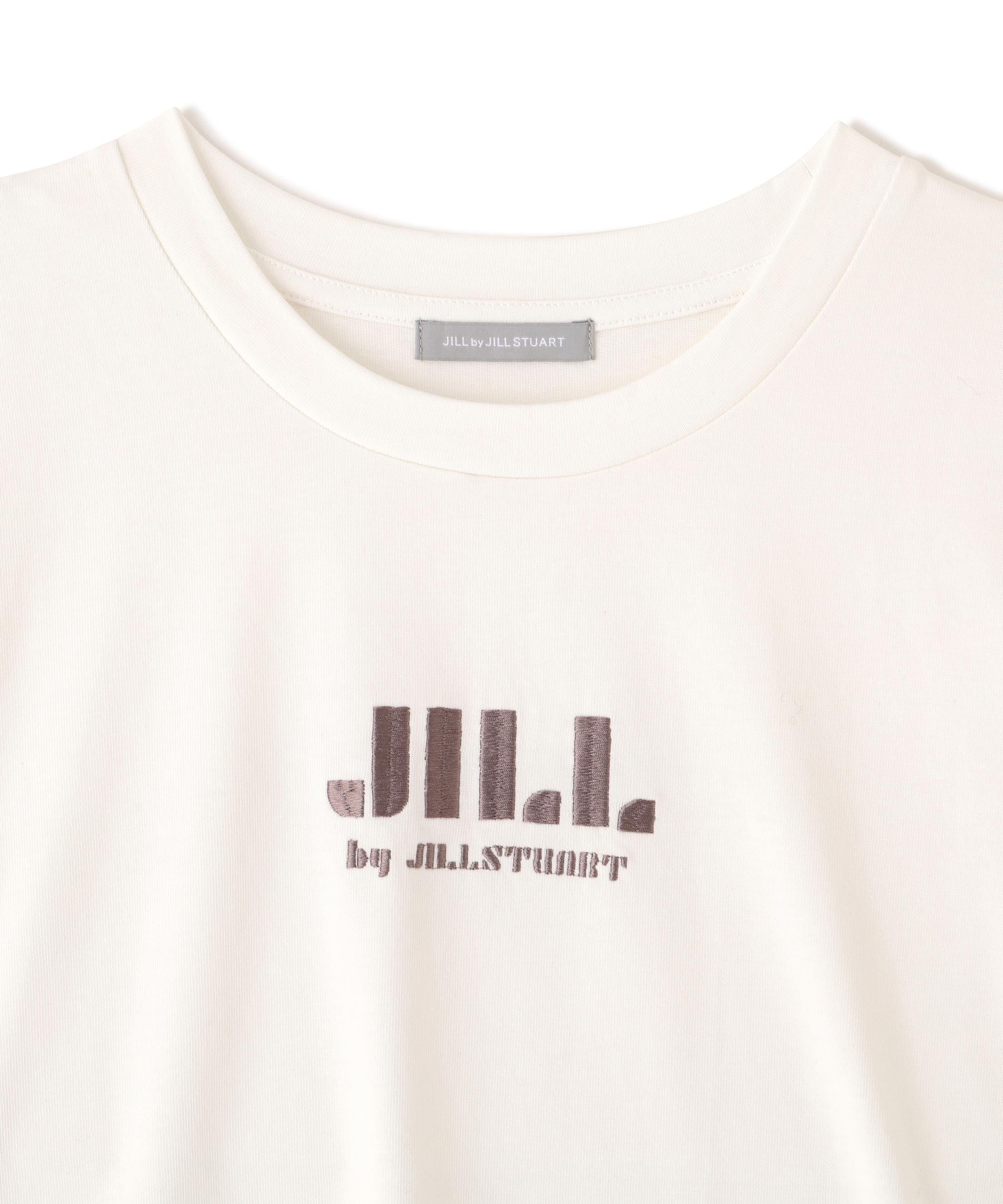 刺繍ロゴTシャツオーガニックコットン ホワイトモカ