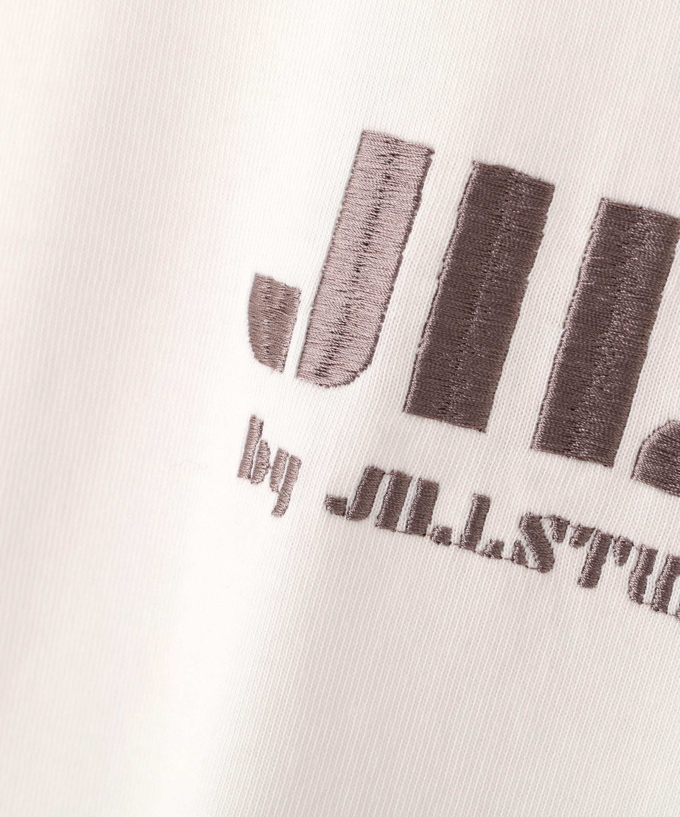 刺繍ロゴTシャツオーガニックコットン ホワイトモカ
