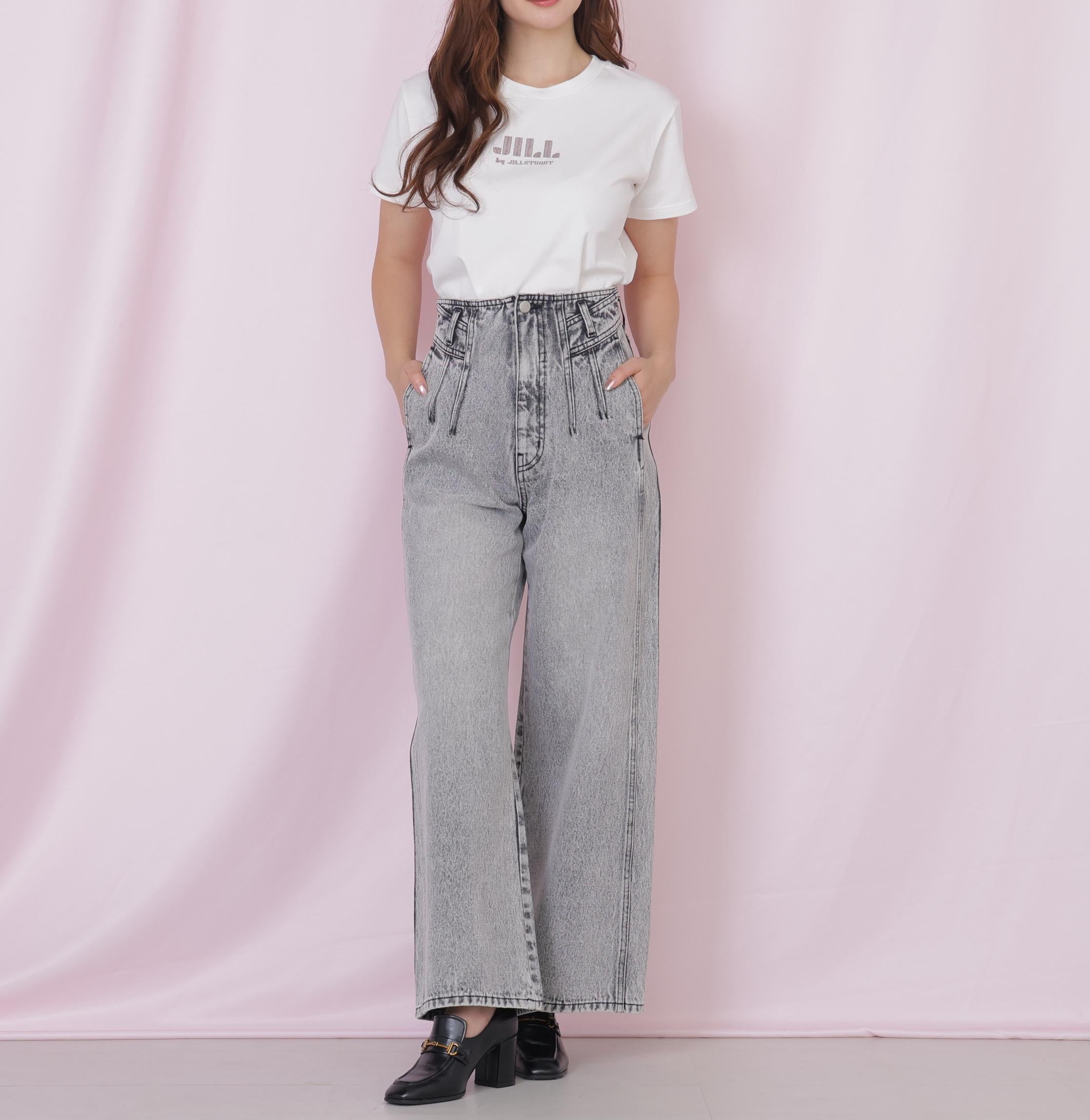 刺繍ロゴTシャツオーガニックコットン ホワイトモカ