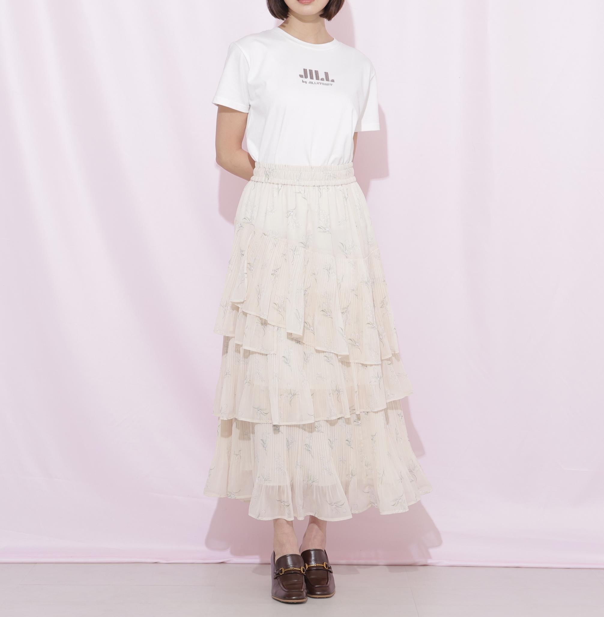 刺繍ロゴTシャツオーガニックコットン ホワイトモカ