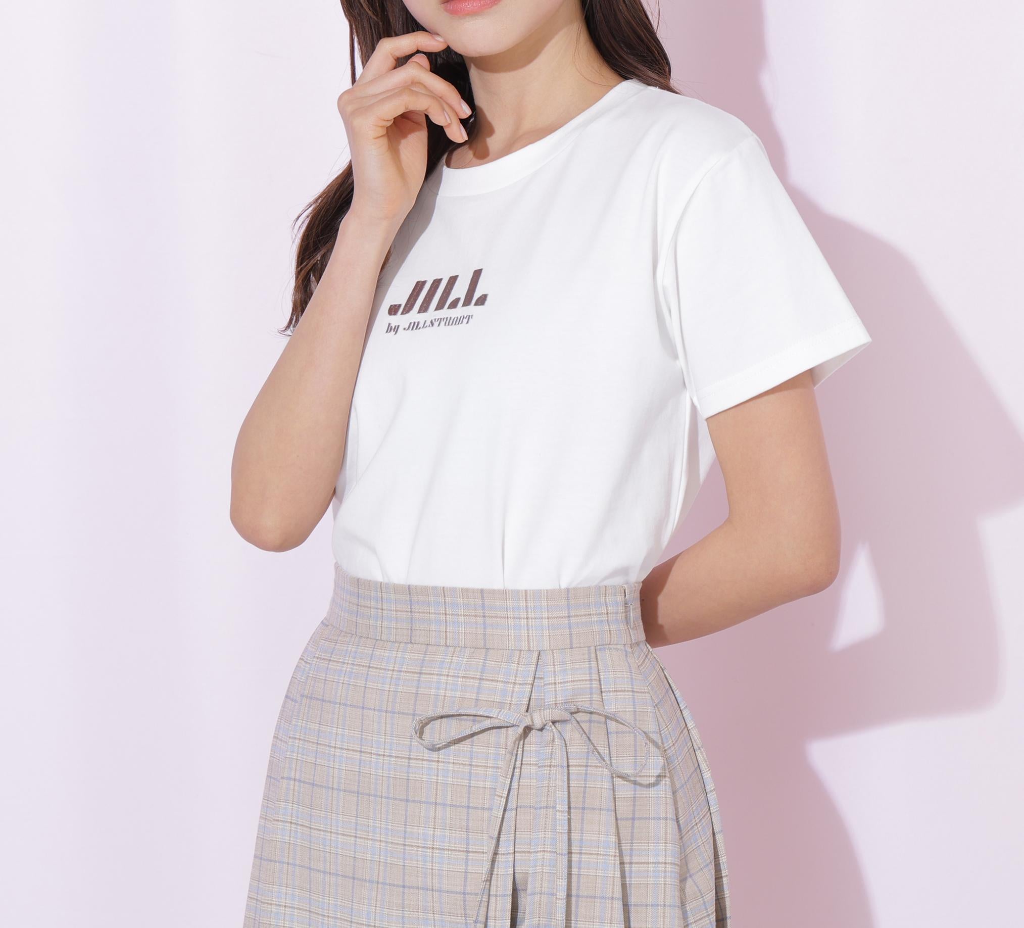 刺繍ロゴTシャツオーガニックコットン ホワイトモカ