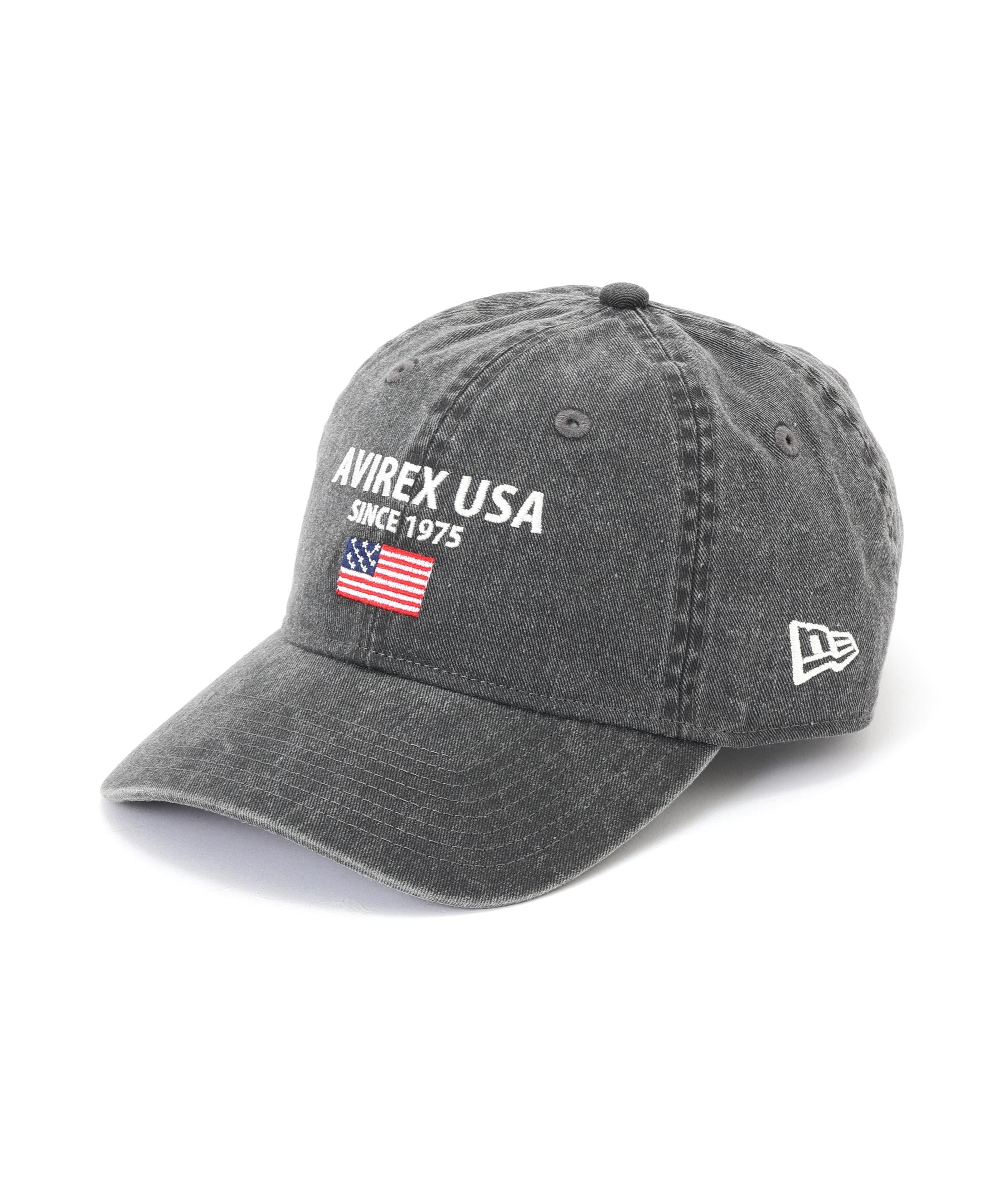 直営店限定/×ニューエラ ポロキャップ USA国旗/ AVI>EX×NEW E>A 9TWENTY POLO CAP チャコール