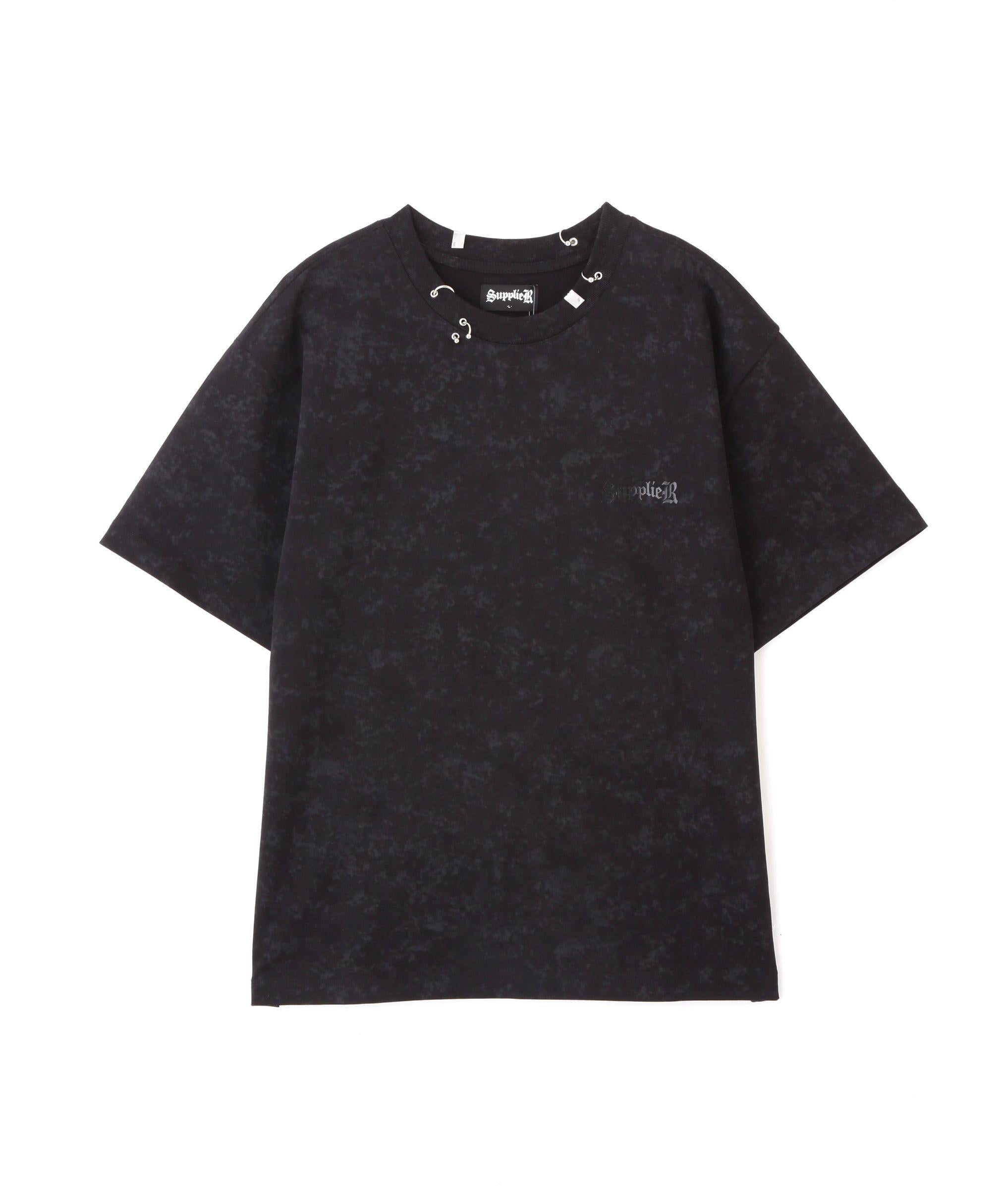 SUPPLIE>/サプライヤー/Vintage Wash Pieced Coss Tee ブラック