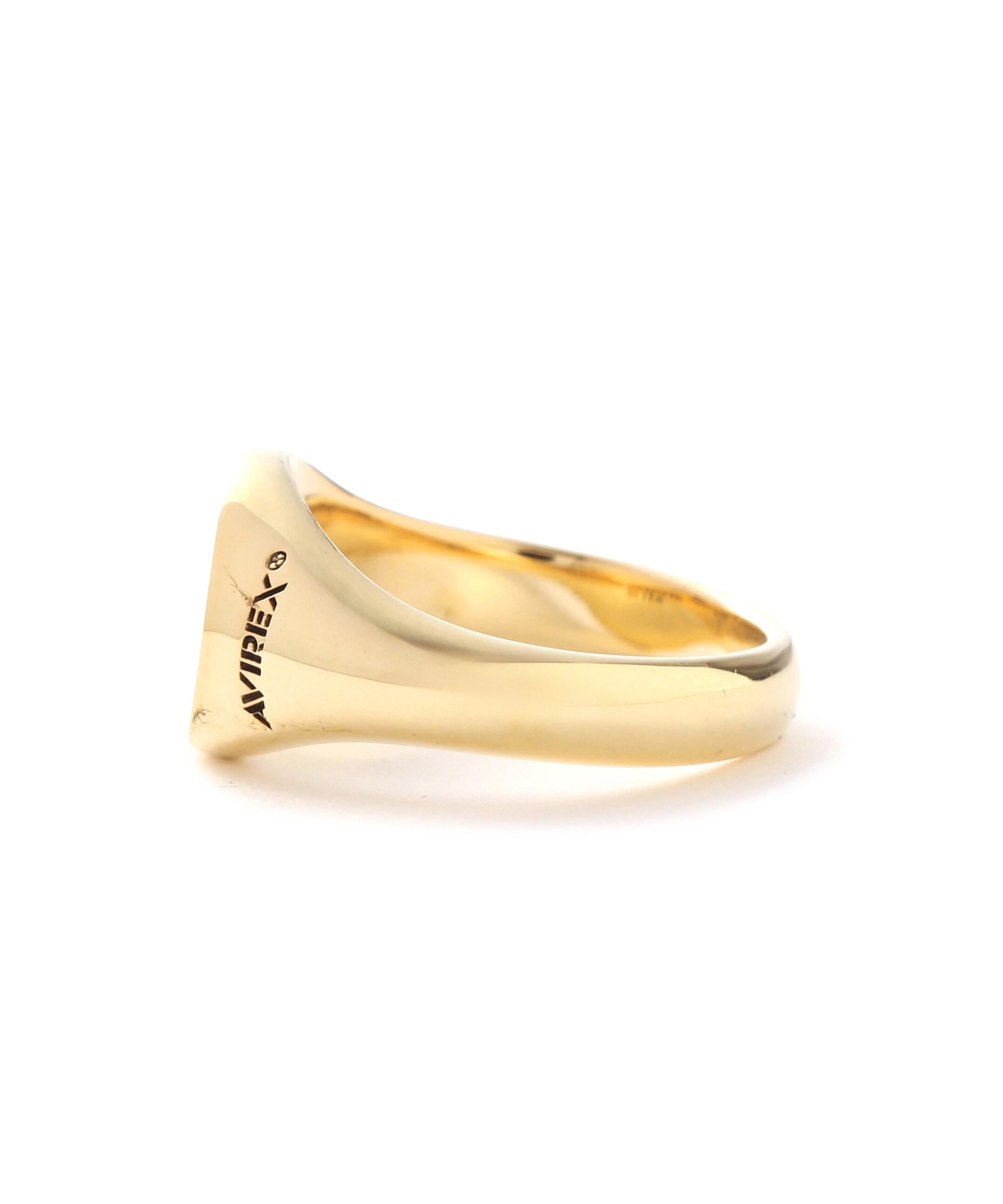 《AVI>EXy J.H.M CO.，LTD. 》"VA>SITY" SIGNATU>E >ING GOLD PLATED /  ゴールド