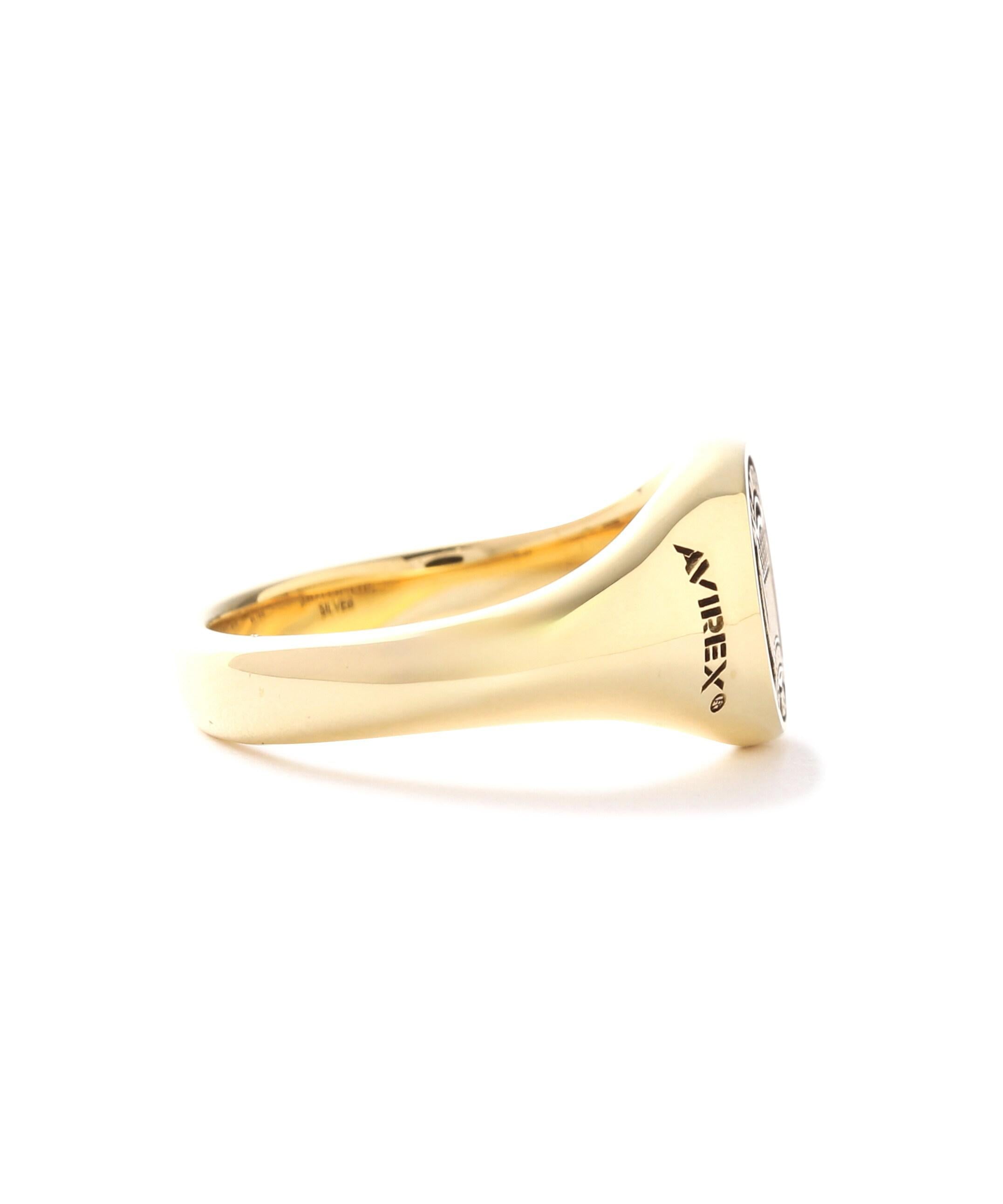 《AVI>EXy J.H.M CO.，LTD. 》"VA>SITY" SIGNATU>E >ING GOLD PLATED /  ゴールド
