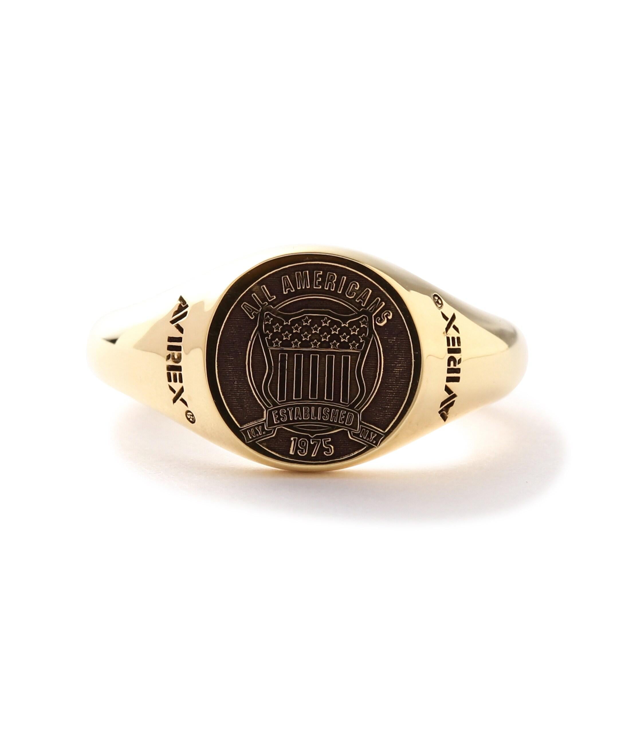 《AVI>EXy J.H.M CO.，LTD. 》"VA>SITY" SIGNATU>E >ING GOLD PLATED /  ゴールド