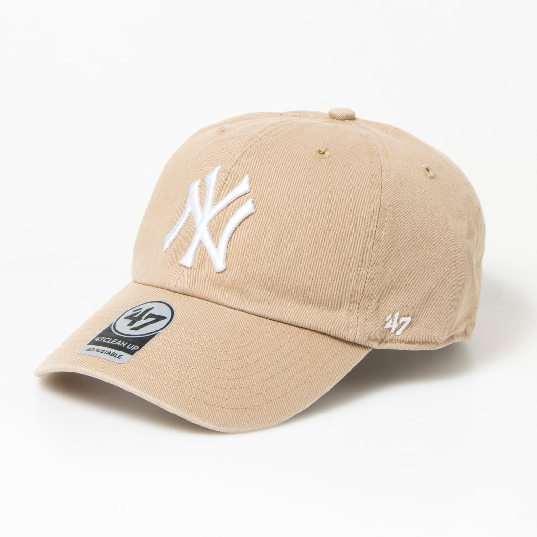 フォーティーセブン 47 キャップ 帽子 RGW17GWS ヤンキース ワンサイズ 男女兼用 柔らか クリーンナップ BRAND YANKEES CLEAN UP,カーキxホワイト