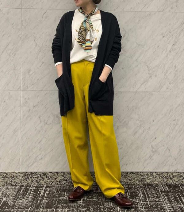 ◆ツイルカラーパンツ イエロー