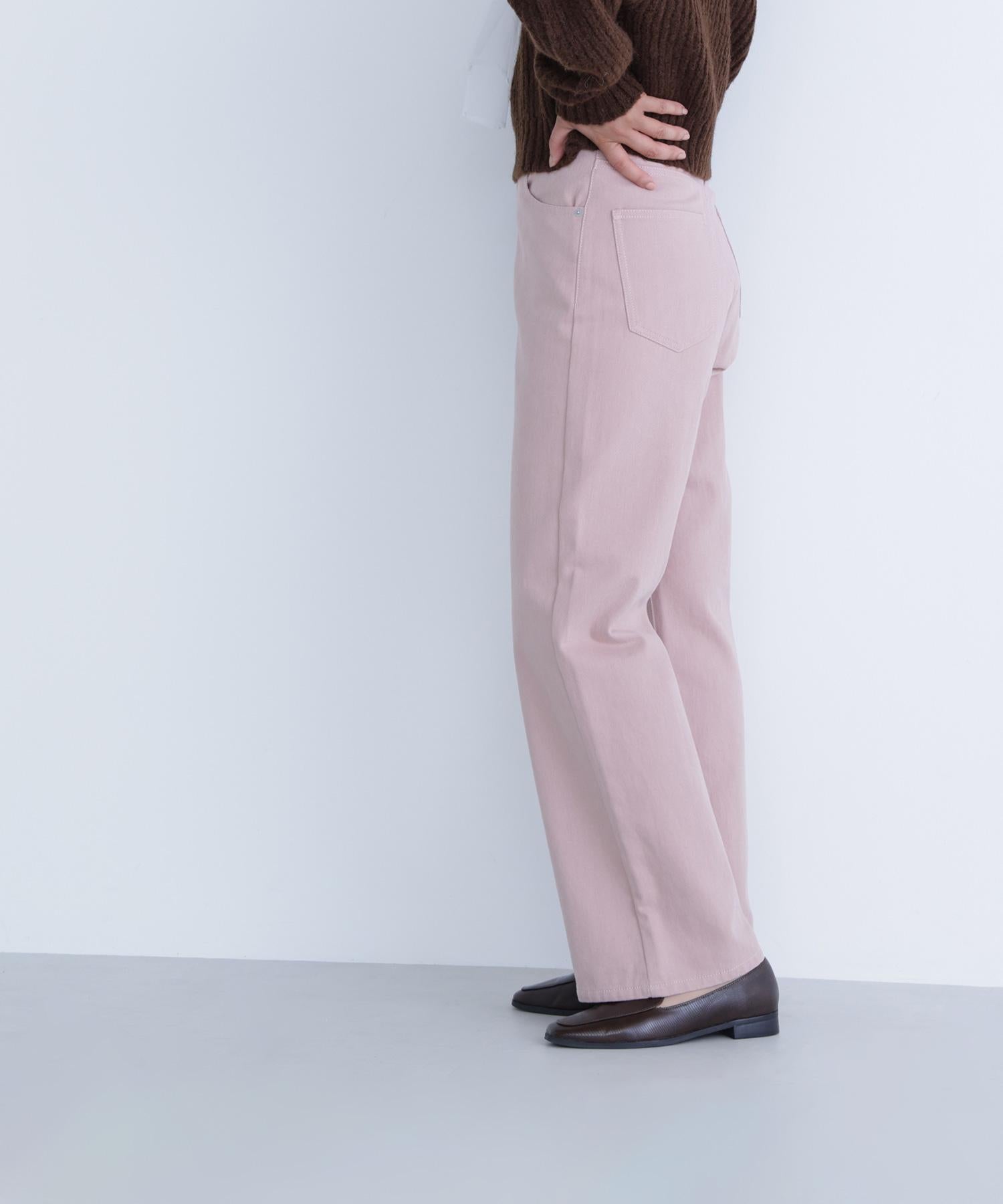 私に“ちょうどいい”ワイドストレートパンツ ピンク