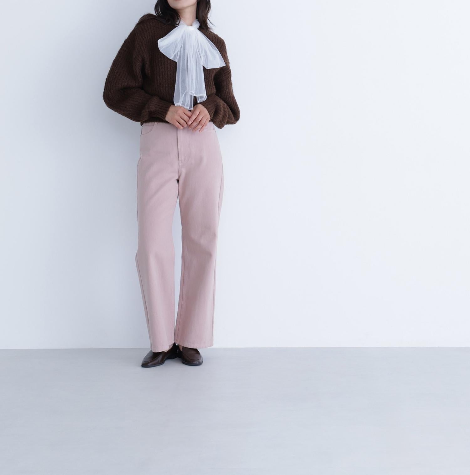 私に“ちょうどいい”ワイドストレートパンツ ピンク