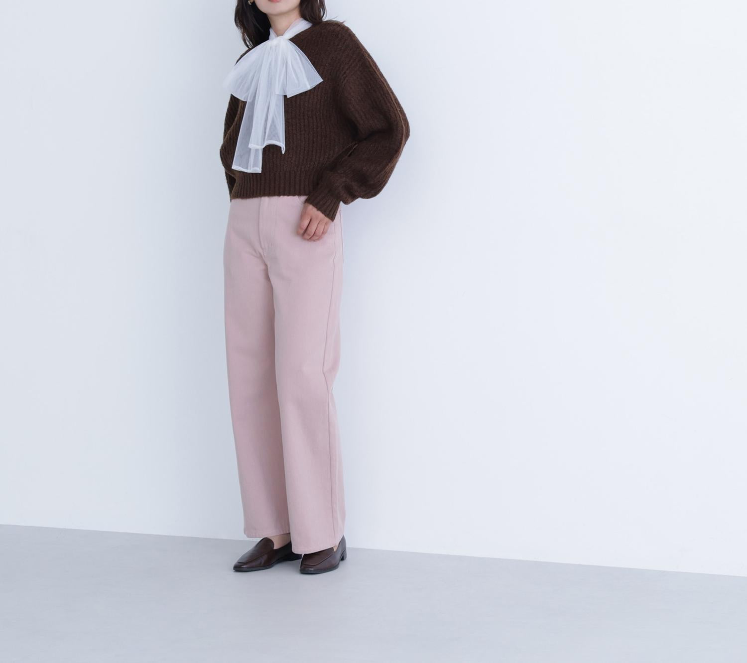 私に“ちょうどいい”ワイドストレートパンツ ピンク