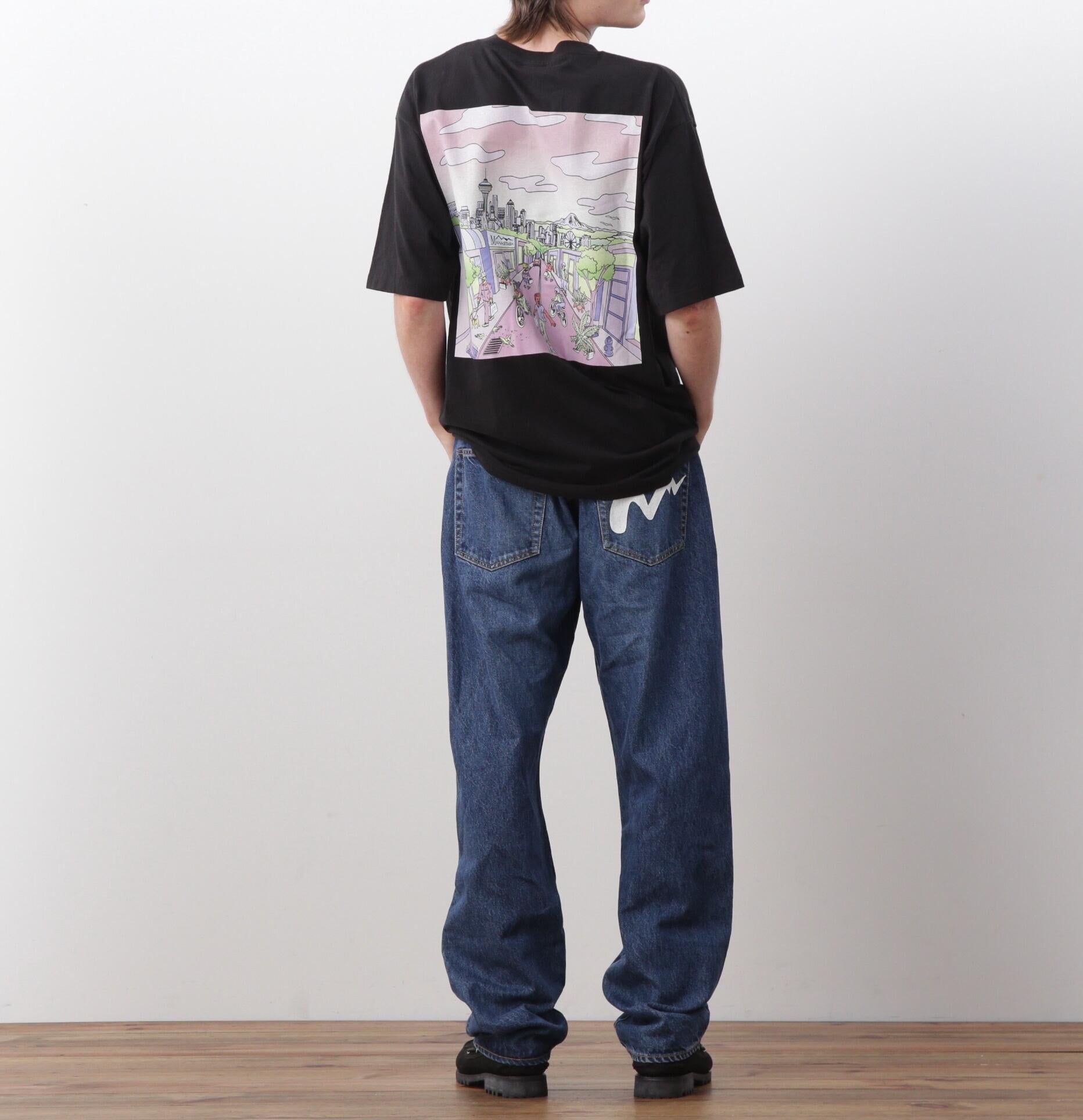 MANASTASH/マナスタッシュ/RE:CTN L/S TEE DT SEATTLE ブラック