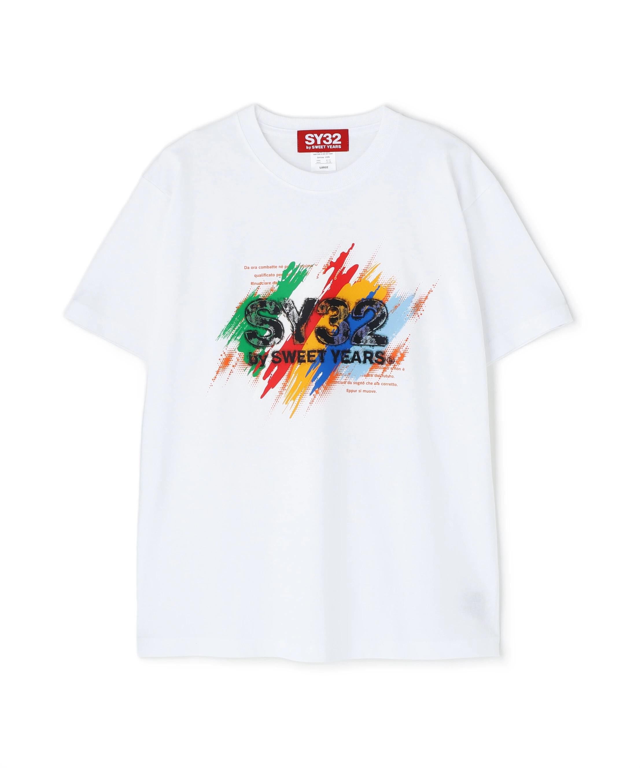 SY32 y SWEET YEA>S/エスワイサーティトゥ バイ スィートイヤーズ/INKJET G>UNGE TEE ホワイト