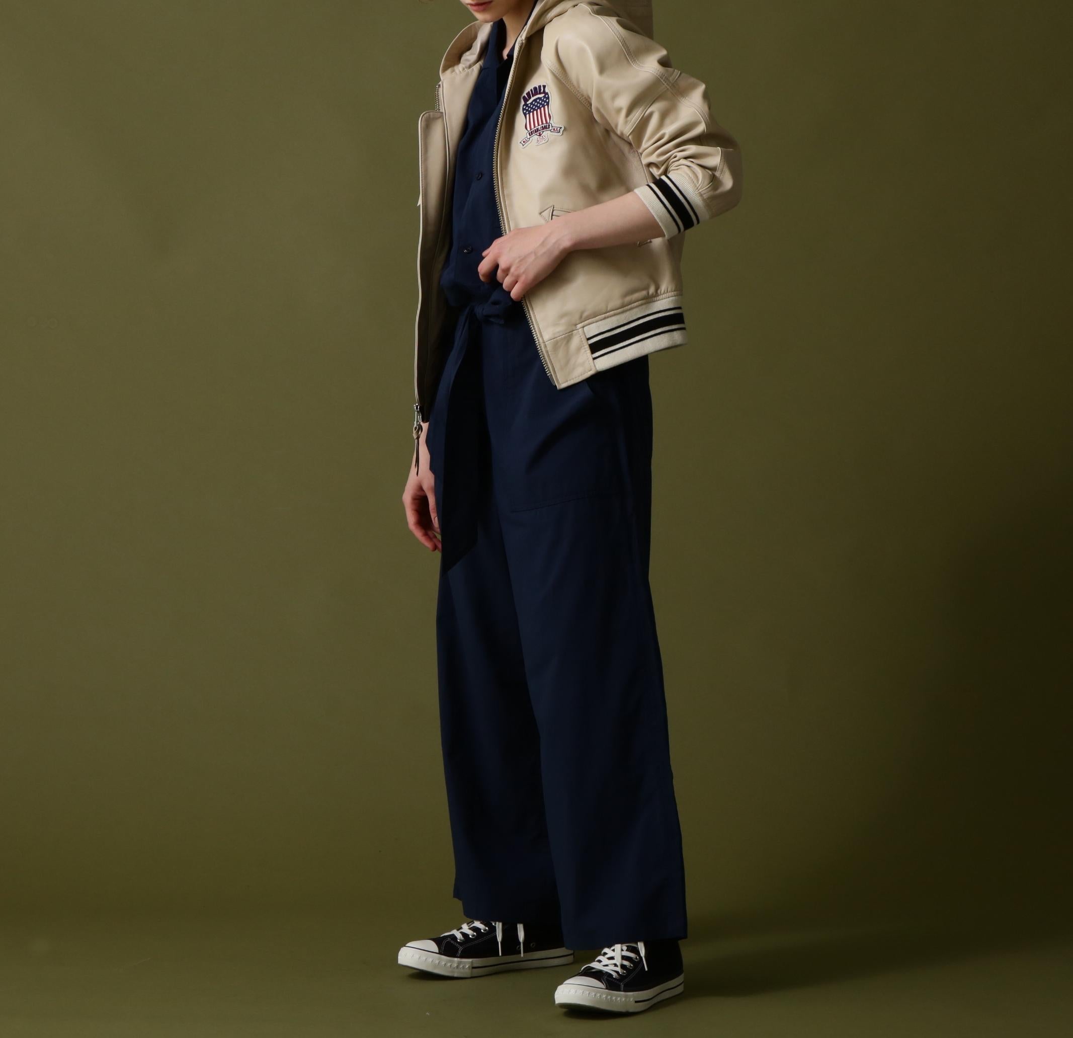 《WOMAN》SIGNATU>E HOODED LEATHE> エクリュ9