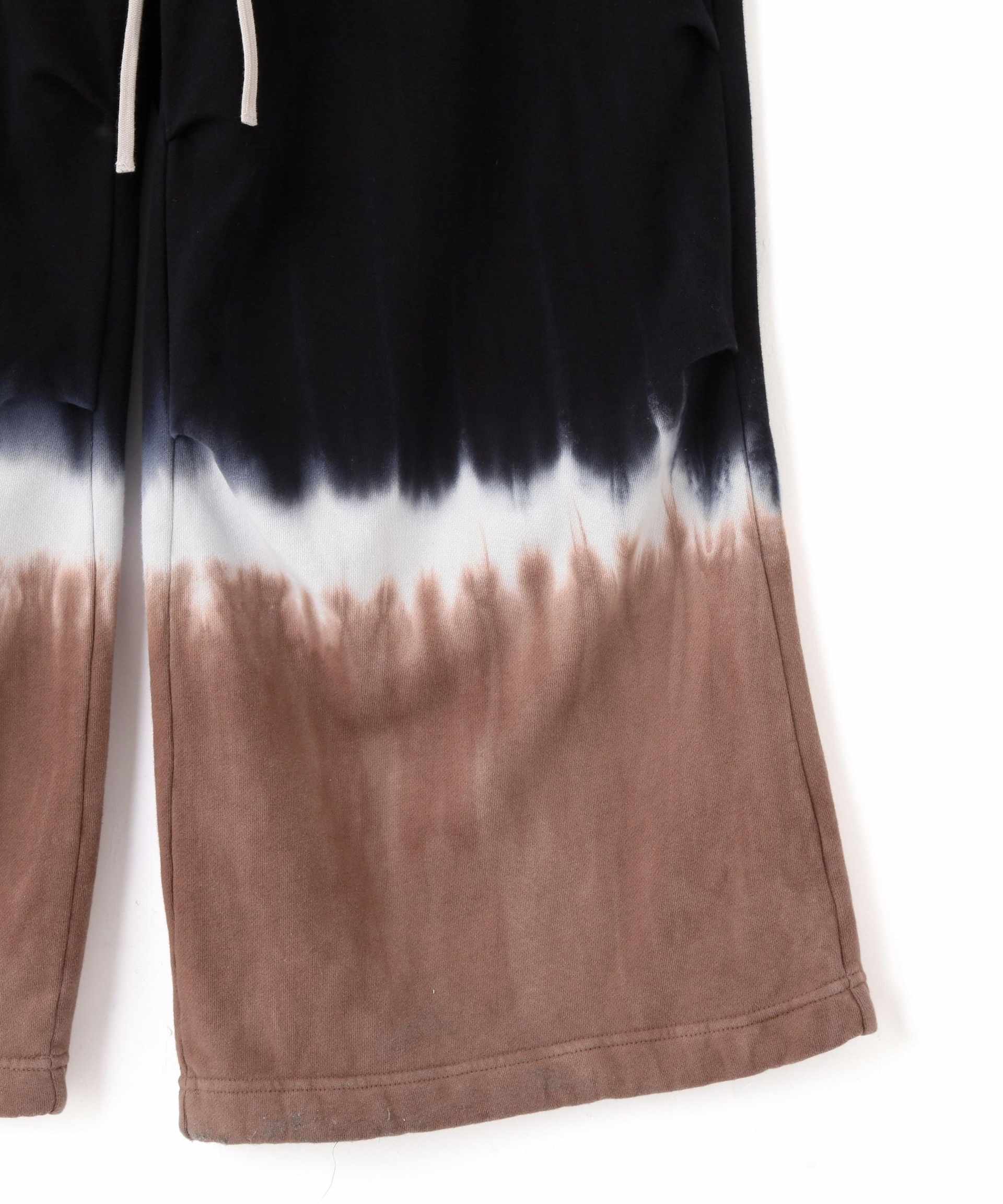 DankeSchon/ダンケシェーン/STEP DYE SWEAT PANTS ブラック
