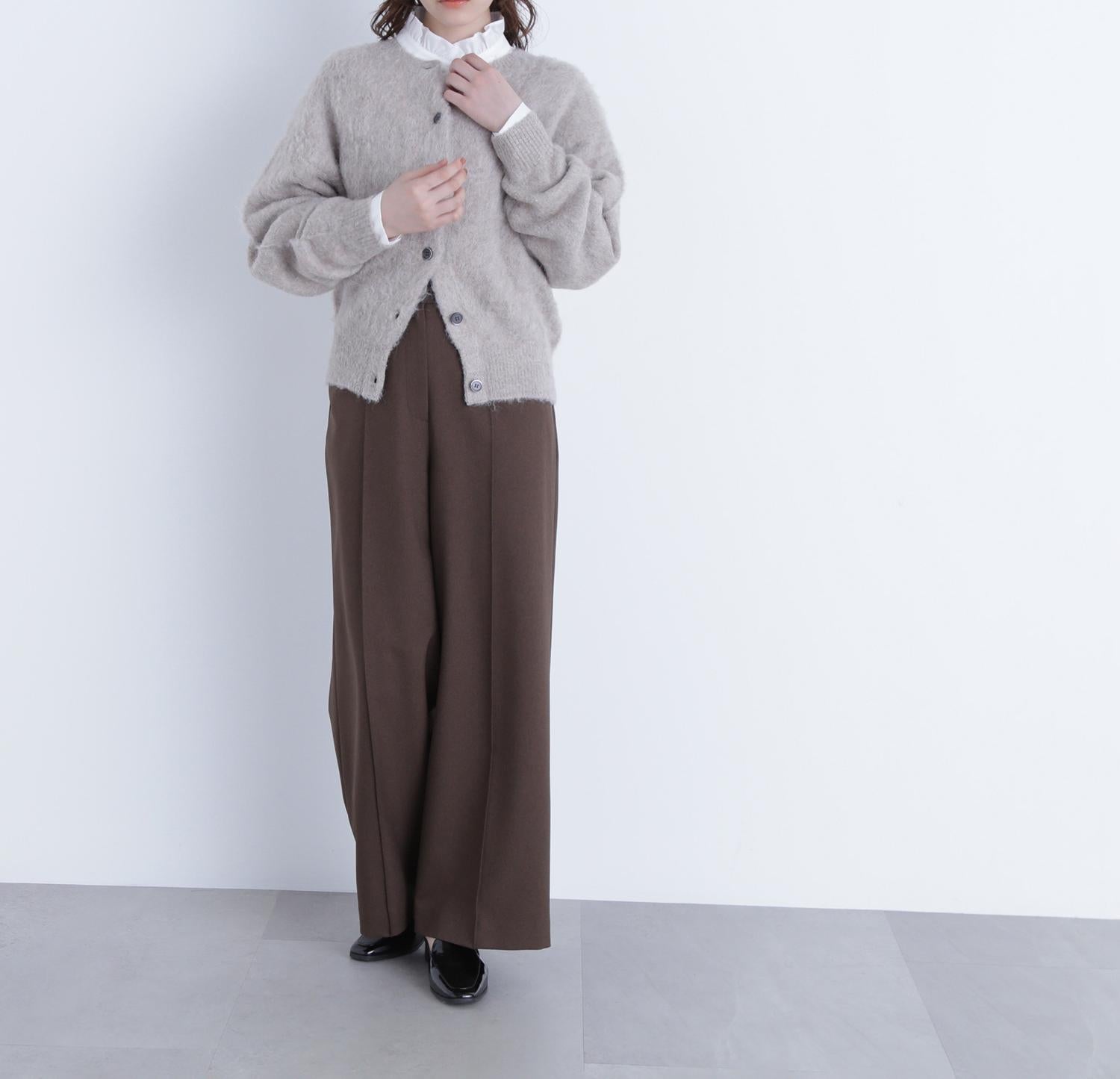 2wayヘアリーカーディガン ベージュ