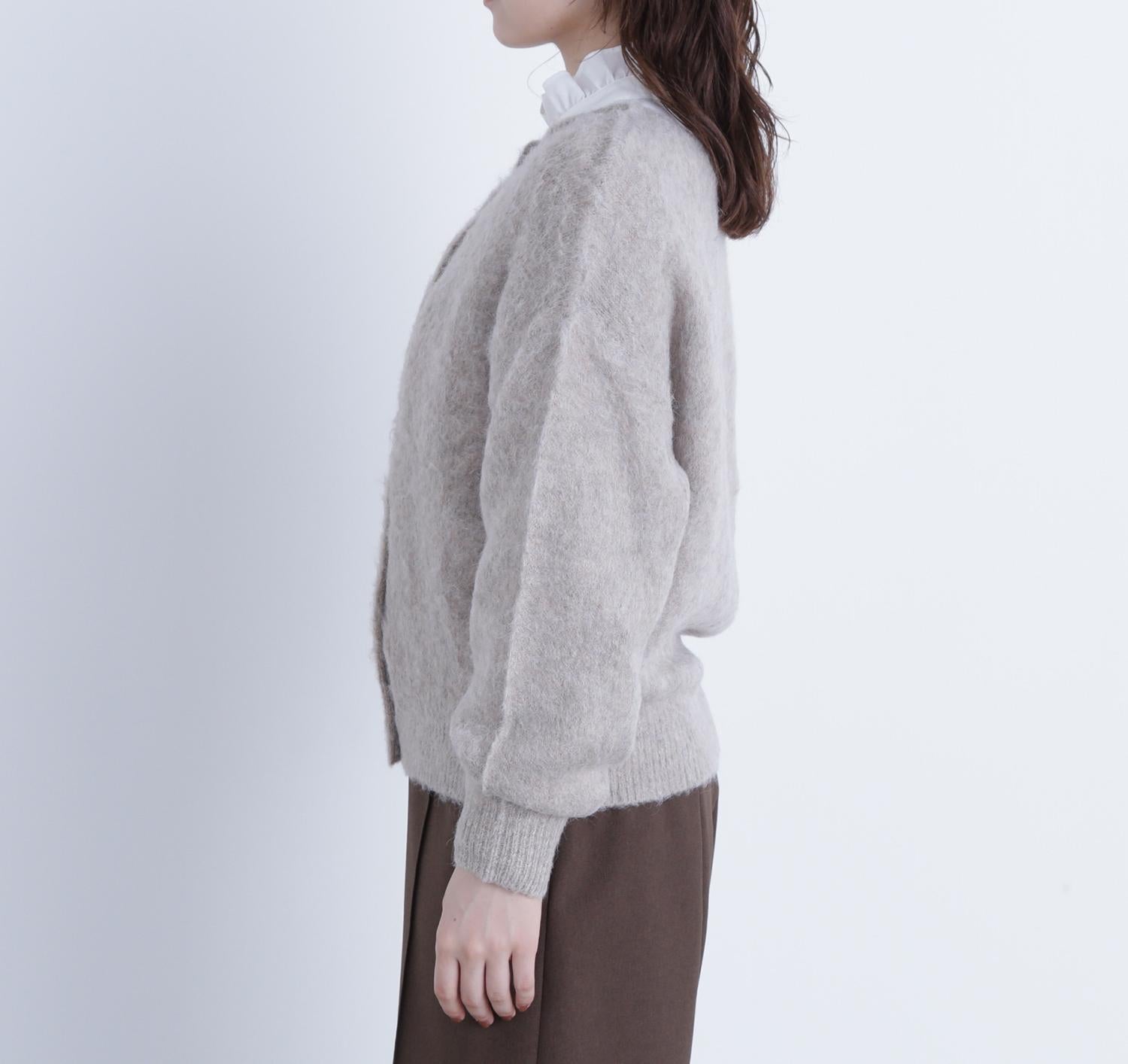 2wayヘアリーカーディガン ベージュ