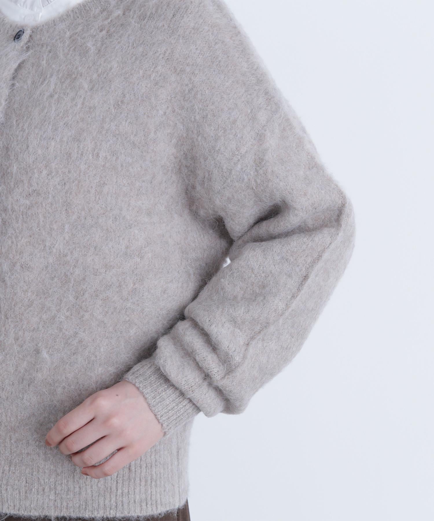 2wayヘアリーカーディガン ベージュ