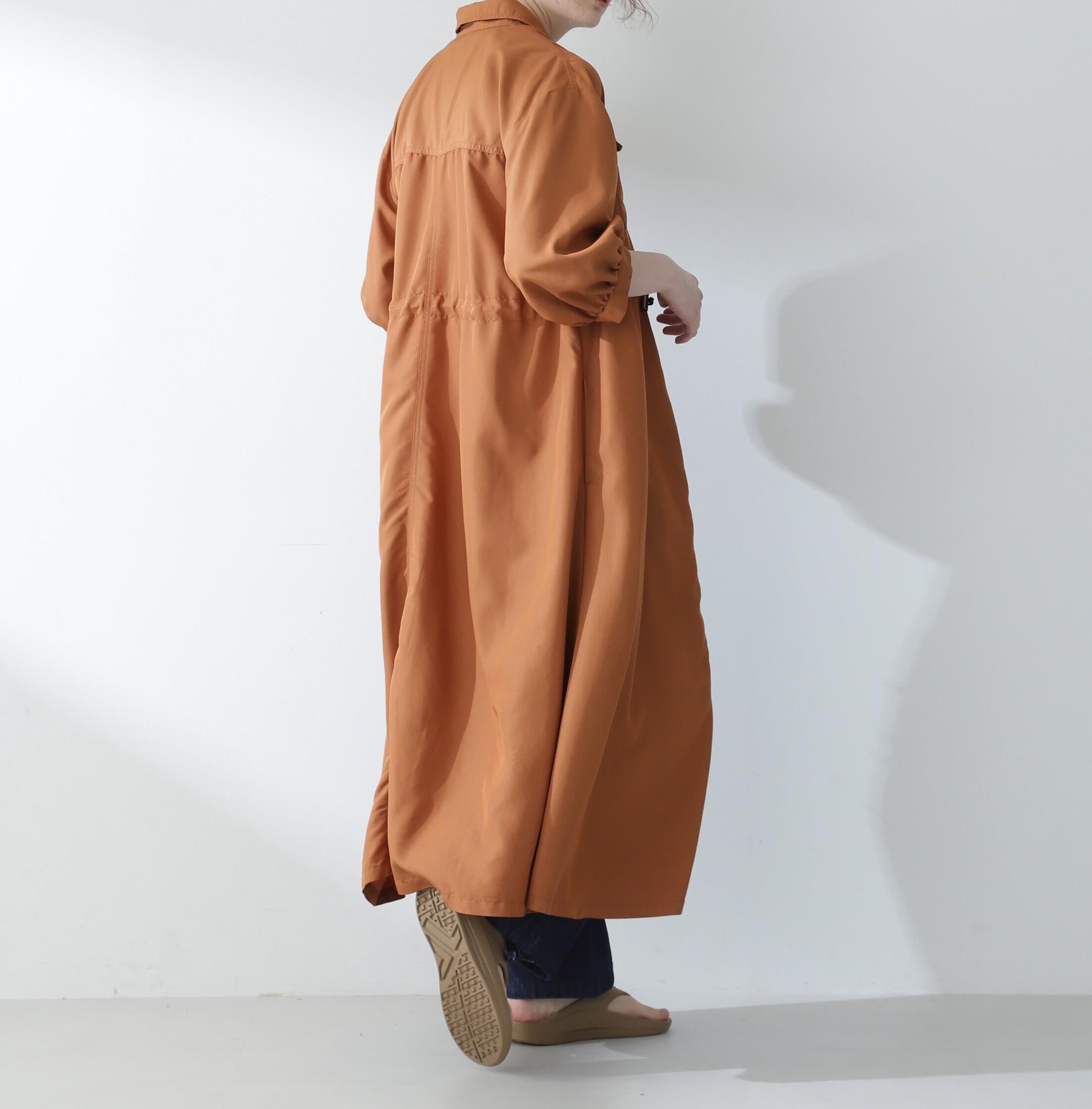 STO>M FLAP DETAILE LONG SHI>TS/ストームフラップ ロングシャツ/ワンピ レンガ9
