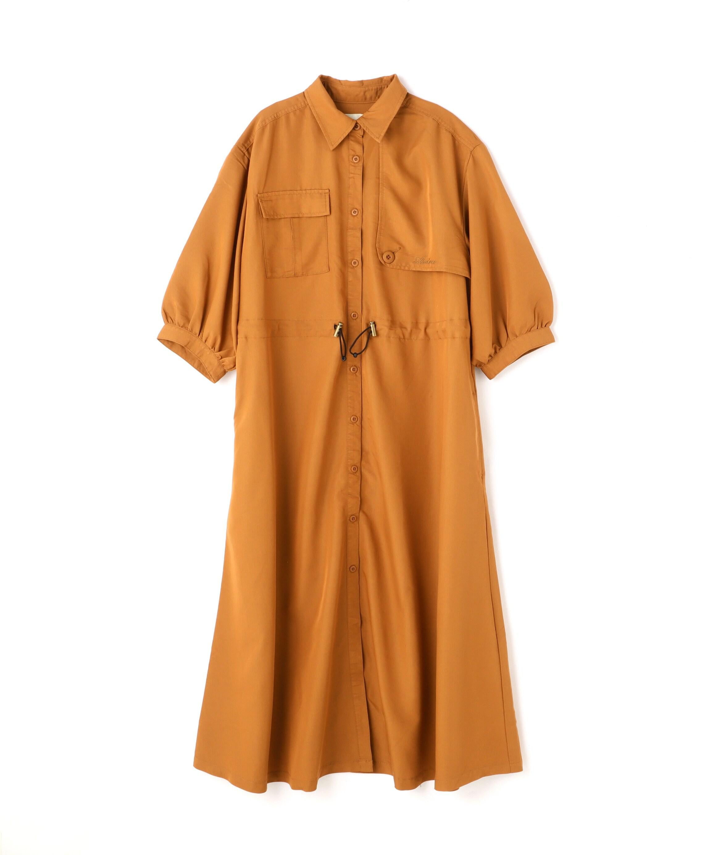STO>M FLAP DETAILE LONG SHI>TS/ストームフラップ ロングシャツ/ワンピ レンガ9