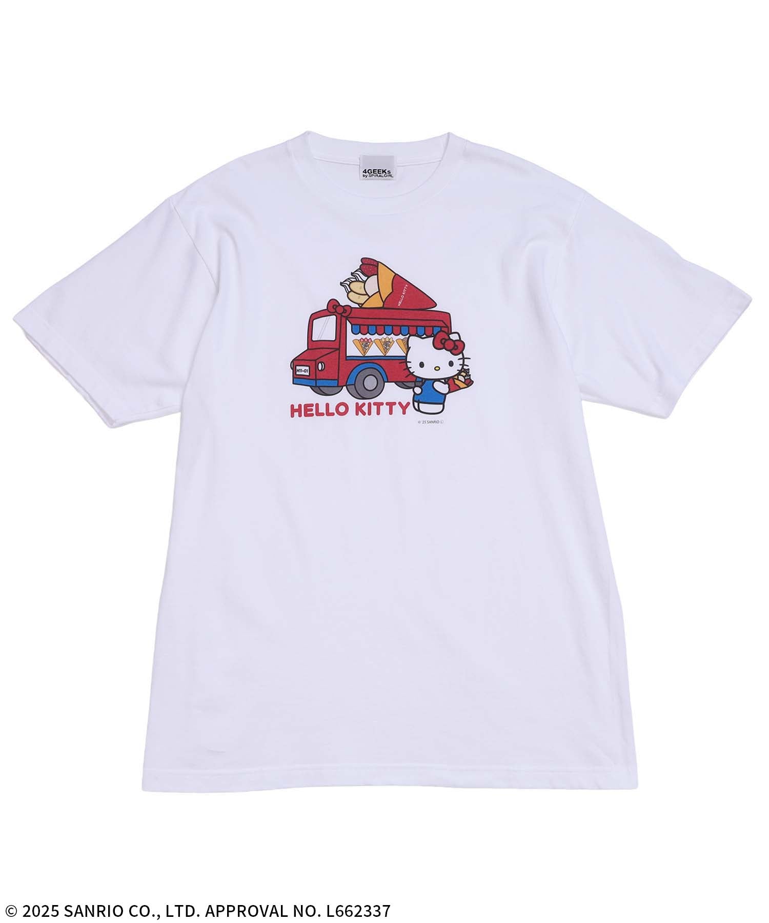 フォーギークスバイスパイラルガール 4GEEKs by SPIRALGIRL 【Sanrio characters/サンリオキャラクターズ】ハローキティスーベニアTシャツ （ホワイト） ホワイト