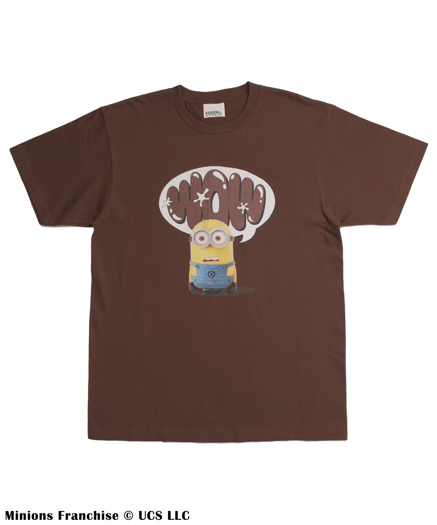 フォーギークスバイスパイラルガール 4GEEKs by SPIRALGIRL 【Minion/ミニオン/デイブ】3DアートTシャツ （ブラウン） ブラウン