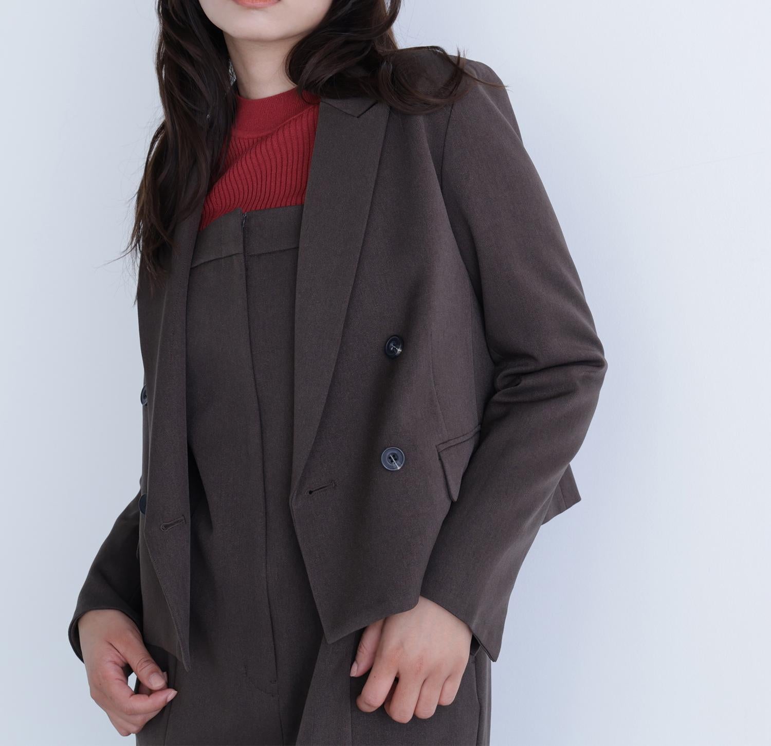 ショートジャケット ダークブラウン1