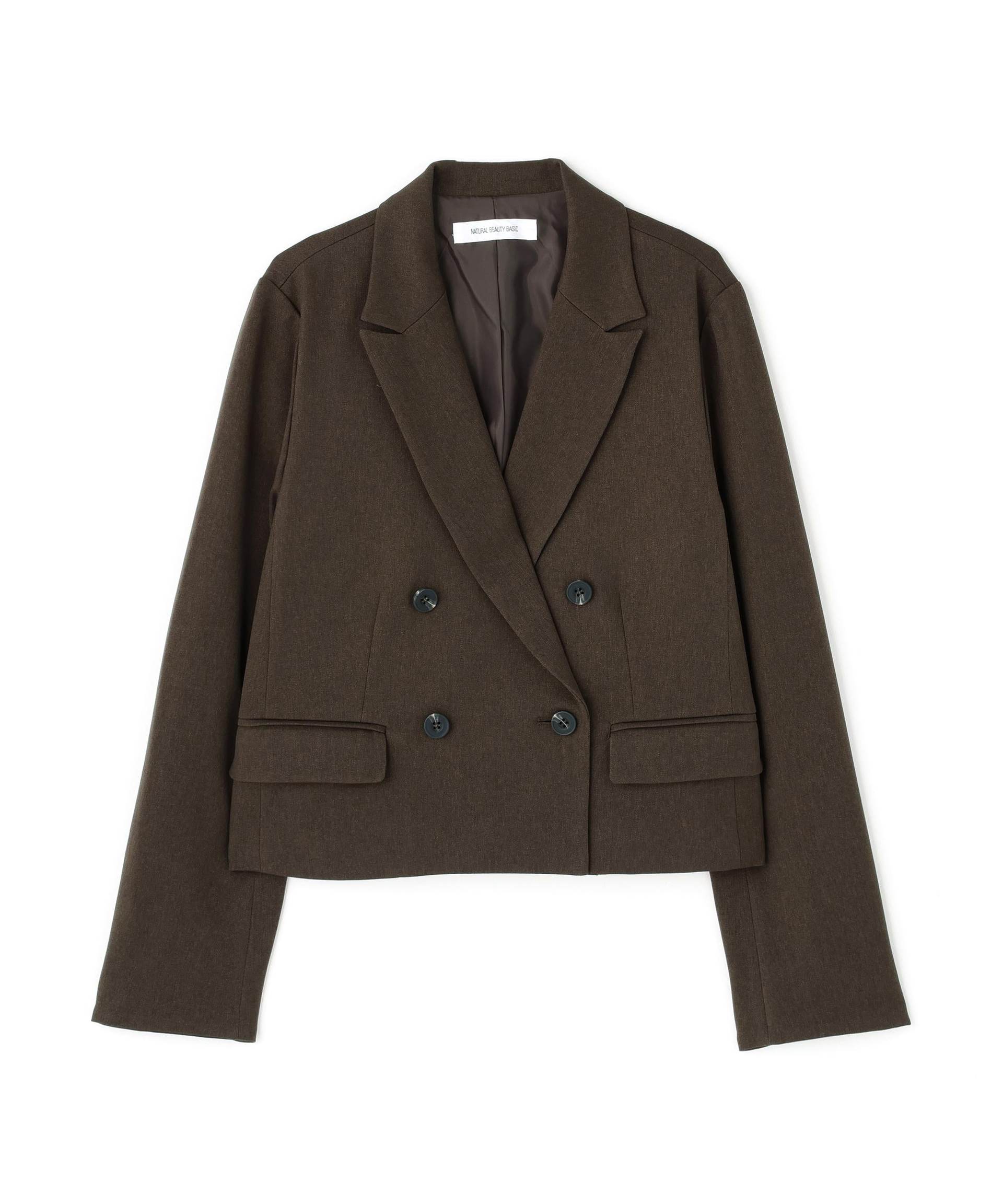 ショートジャケット ダークブラウン1