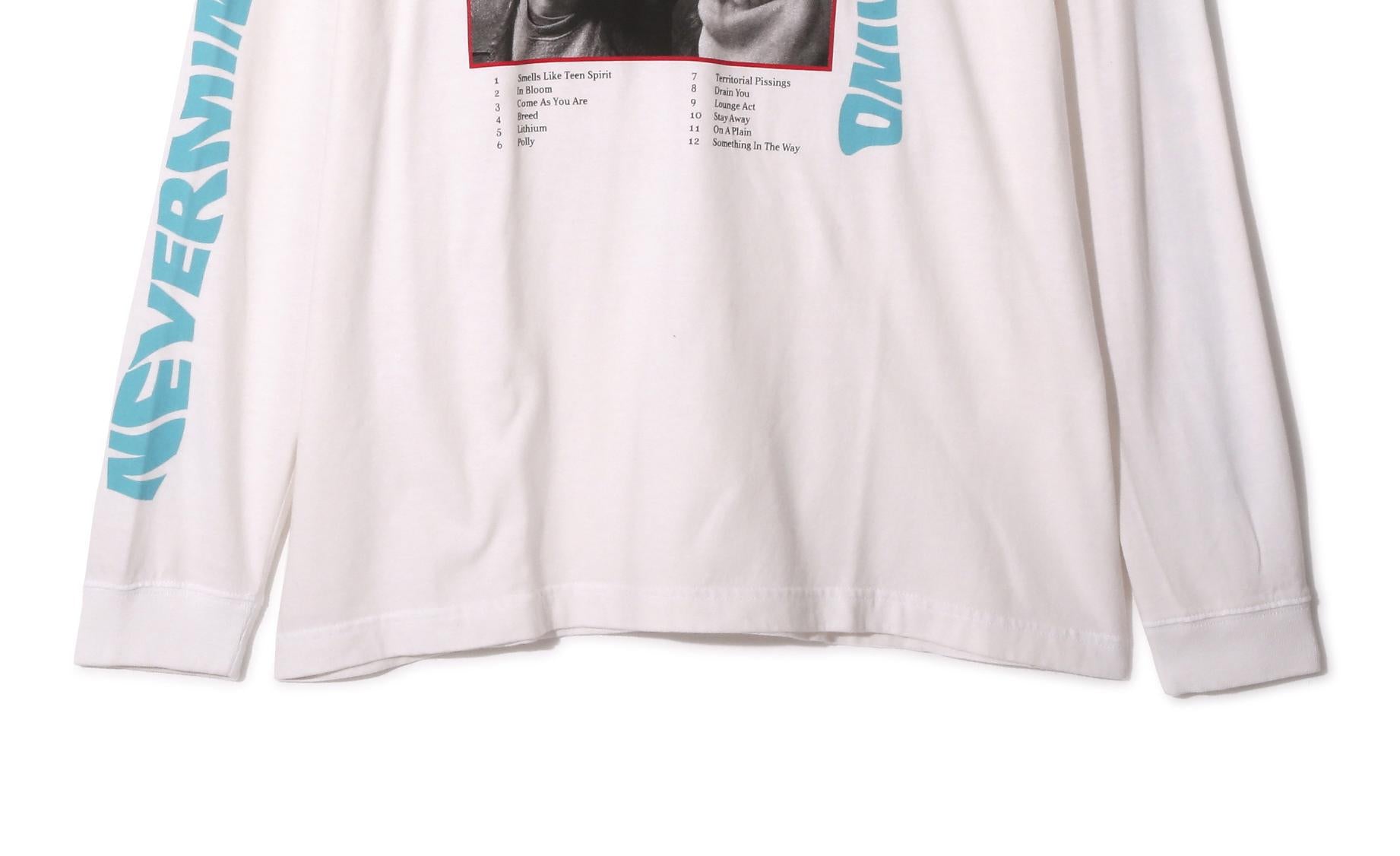 NI>VANA/ニルヴァーナ/NEVE>MIND L/S TEE/コラボロンT ホワイト