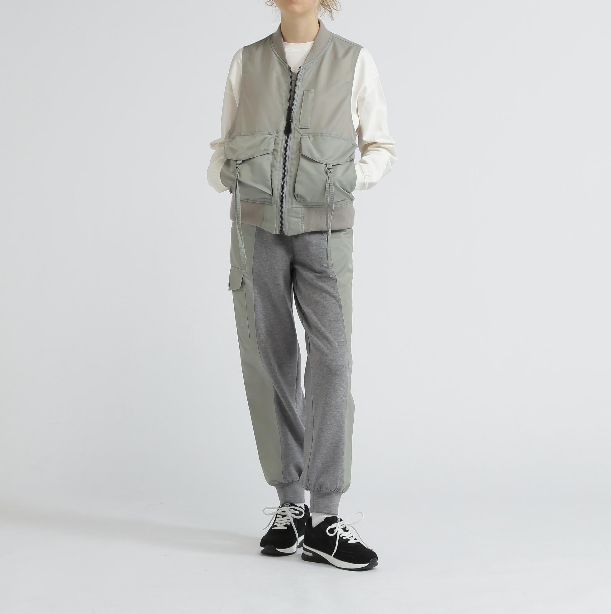 NYLON COMRI LONG PANTS/ナイロンコンビロングパンツ グレー
