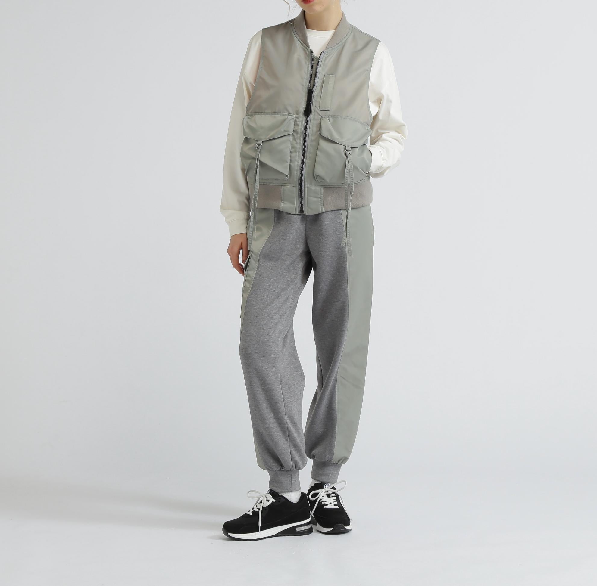 NYLON COMRI LONG PANTS/ナイロンコンビロングパンツ グレー