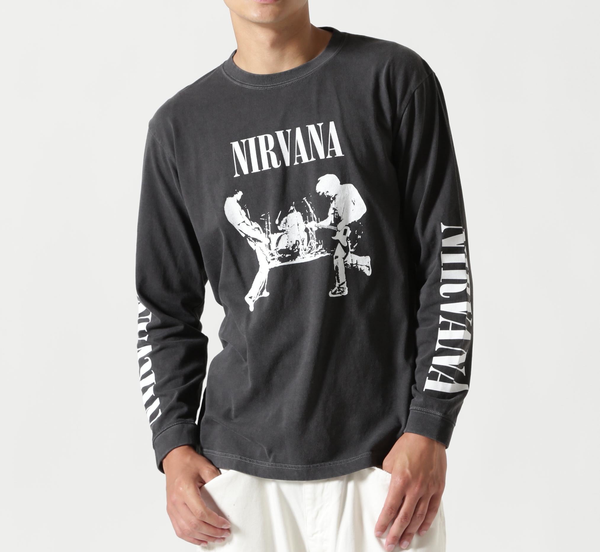 NI>VANA/ニルヴァーナ/LIVE L/S TEE/コラボロンT ブラック