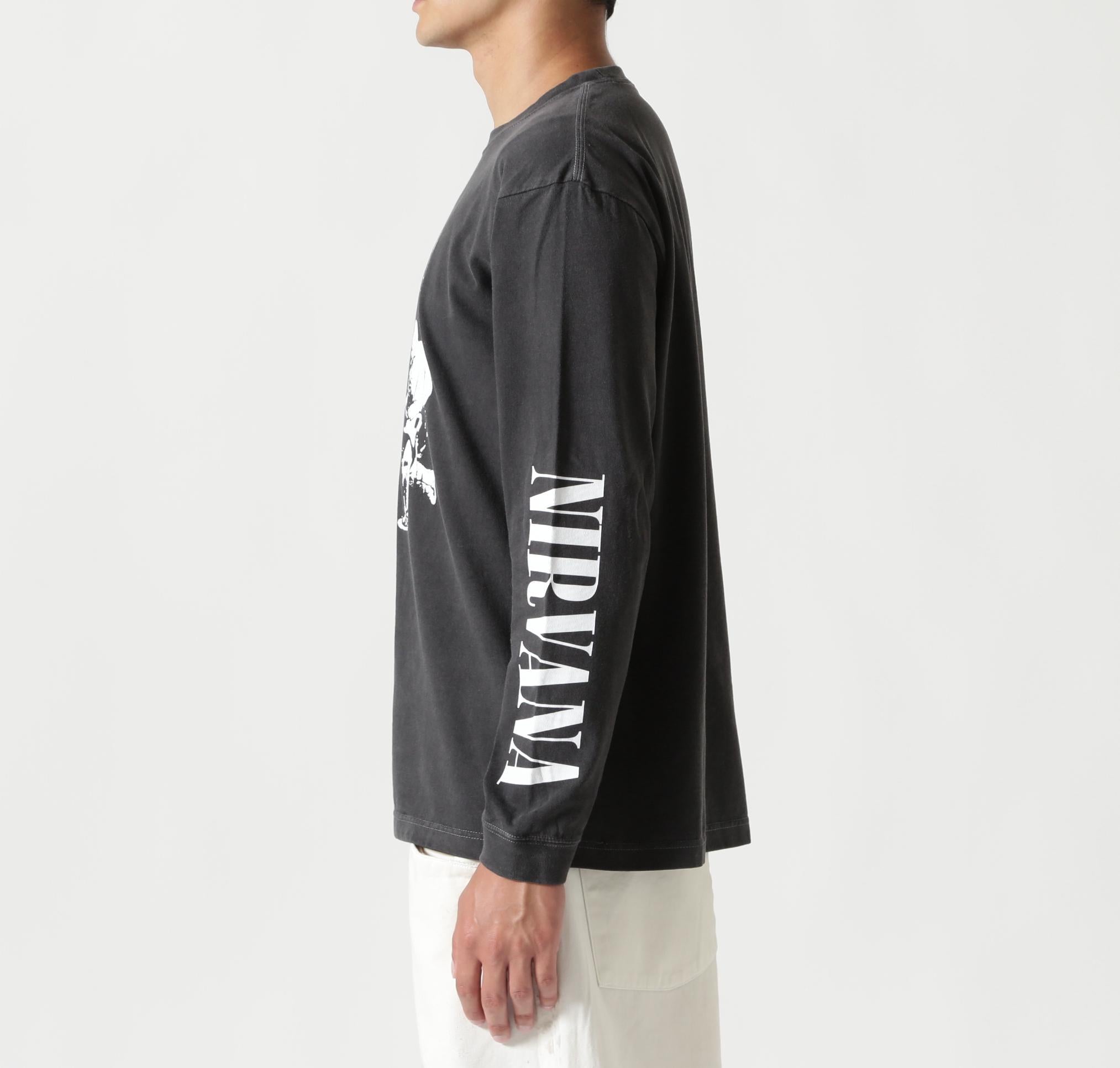 NI>VANA/ニルヴァーナ/LIVE L/S TEE/コラボロンT ブラック