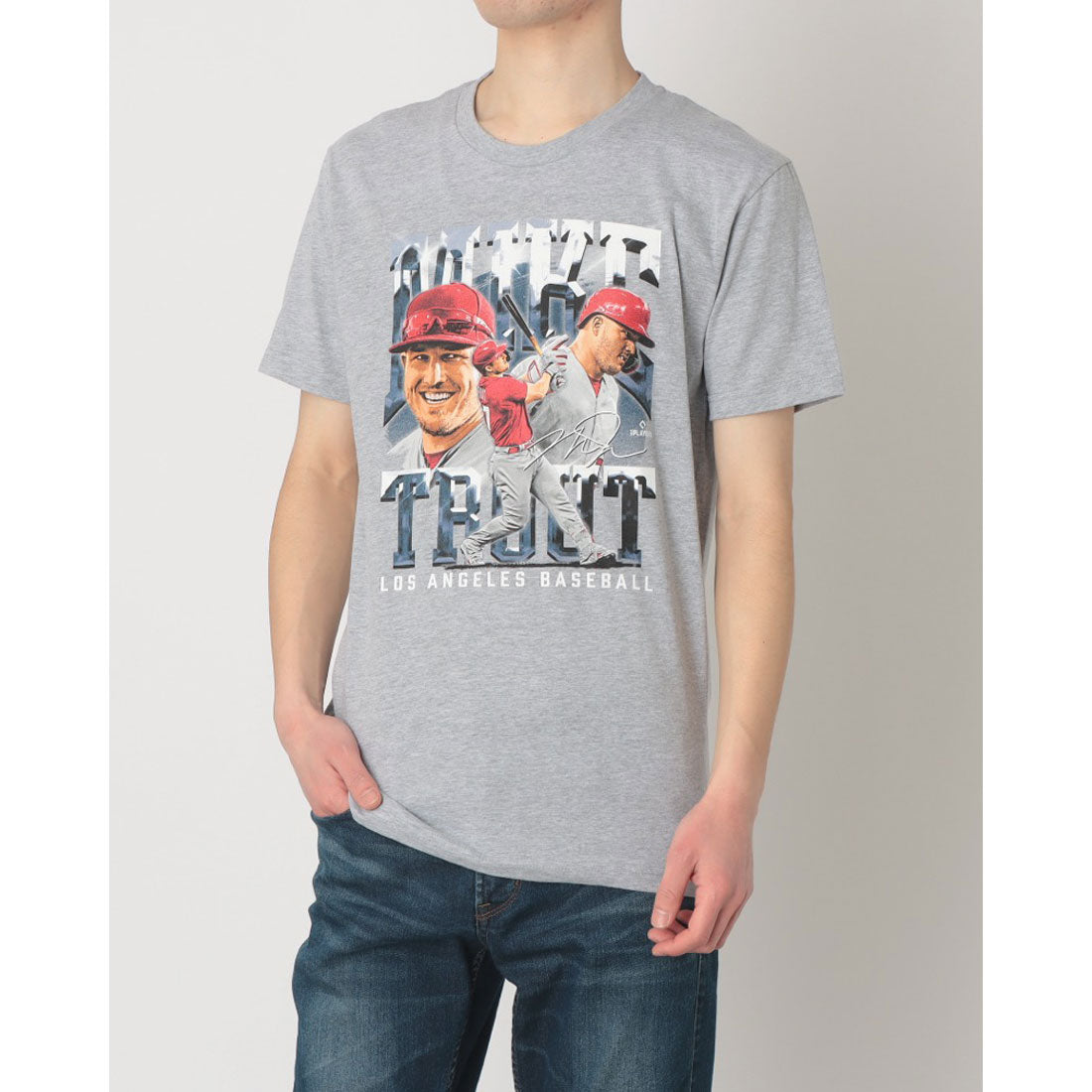 ファイブハンドレッド・レベル 500 LEVEL BNLCRED-XX-0055-006-53 BNLCRED-XX-0055-006-53 MIKE TROUT 半袖Tシャツ （ヘザーグレー） ヘザーグレー