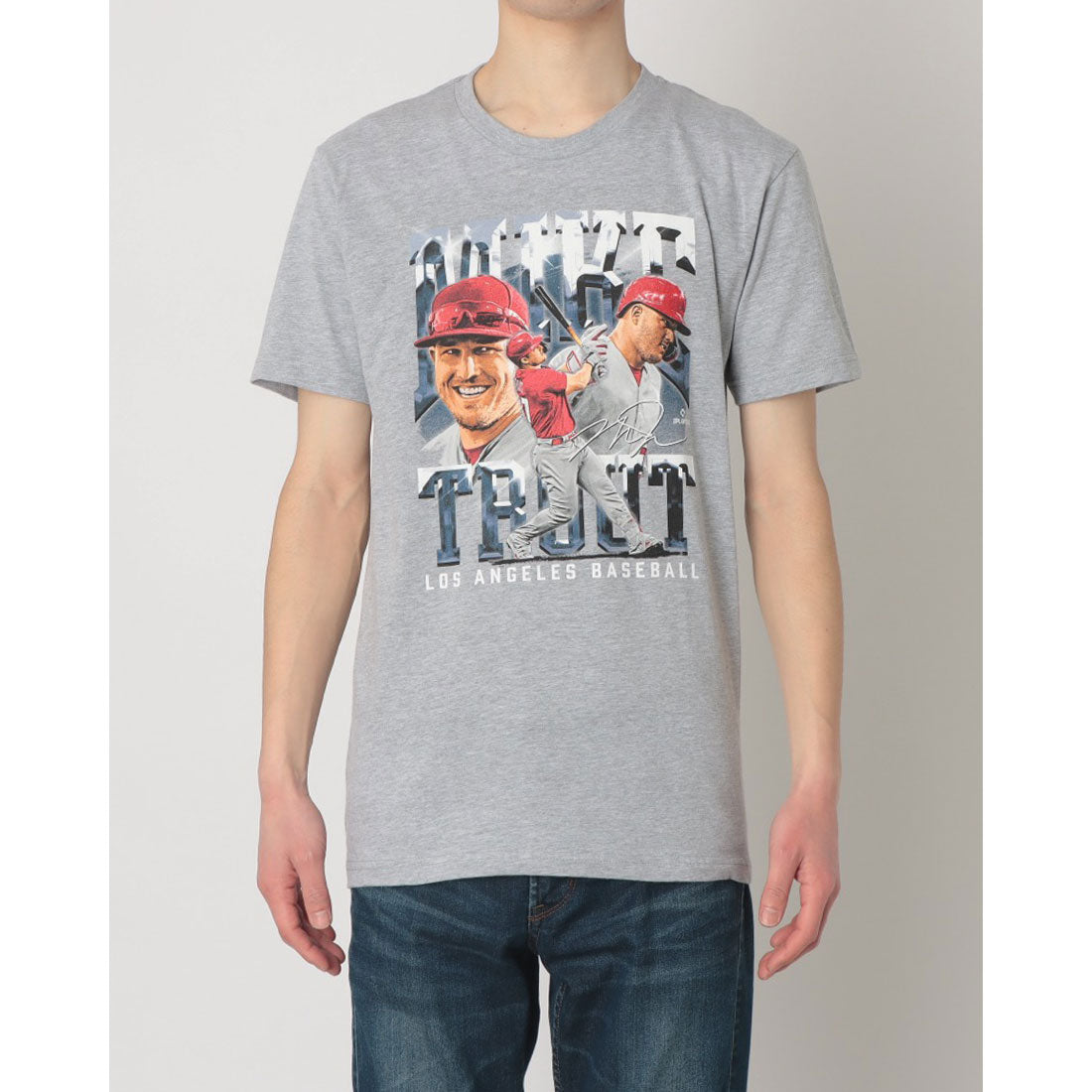 ファイブハンドレッド・レベル 500 LEVEL BNLCRED-XX-0055-006-53 BNLCRED-XX-0055-006-53 MIKE TROUT 半袖Tシャツ （ヘザーグレー） ヘザーグレー