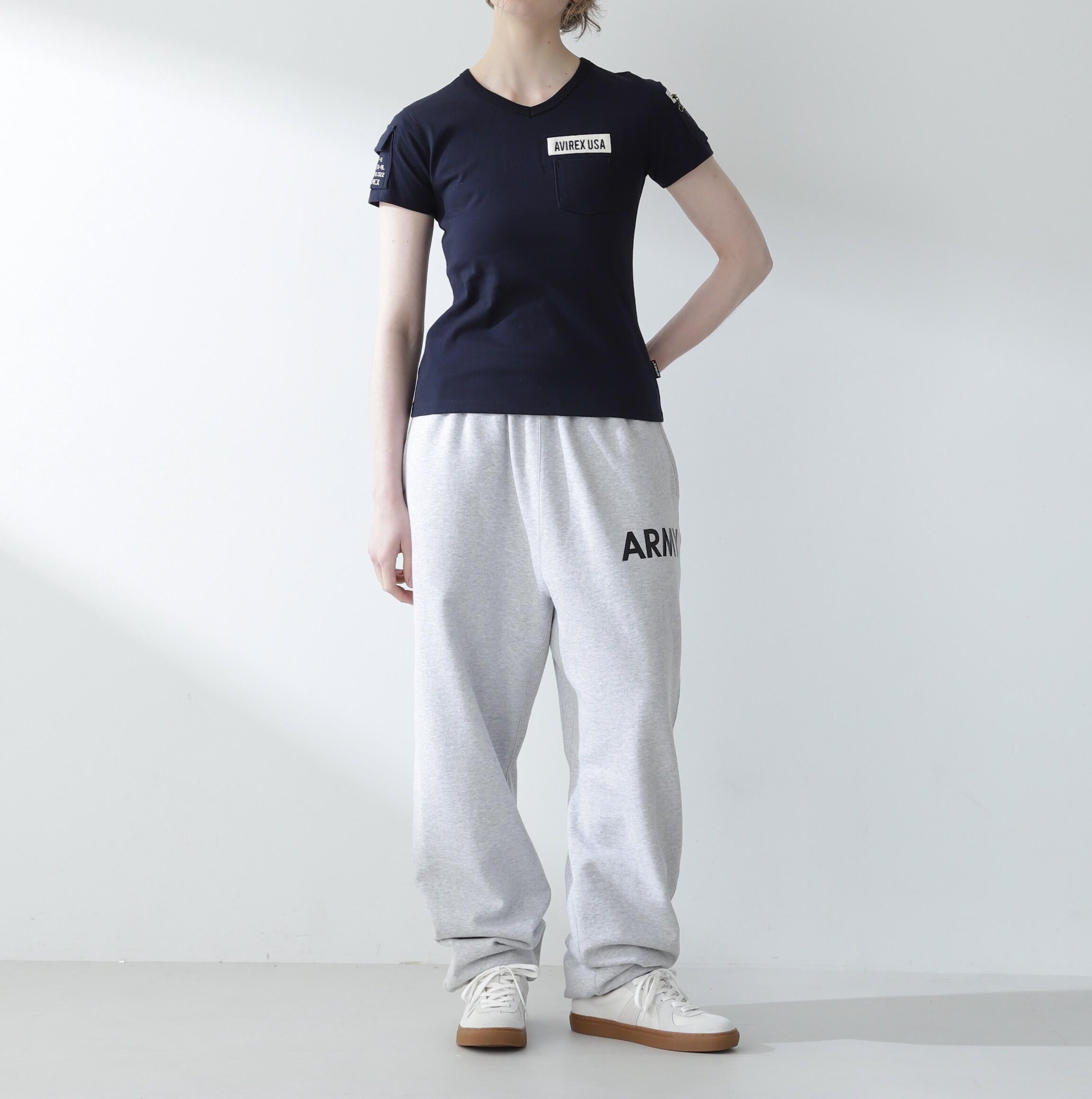 ファティーグVネックティーシャツ/ FATIGUE V-NECK T-SHI>T ネイビー