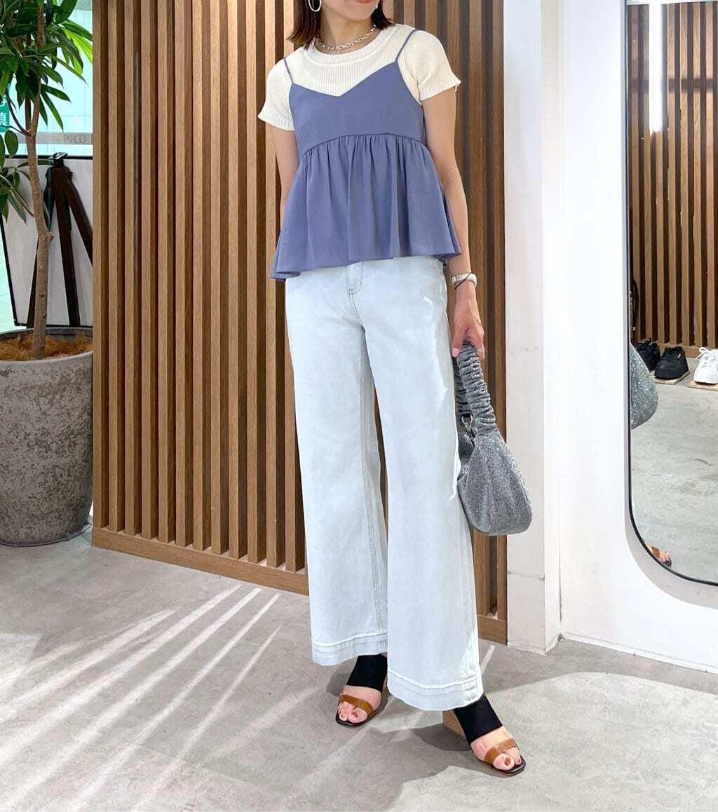 【4サイズ展開XS-L] ベーシックワイドデニムパンツ ハイブリーチ3