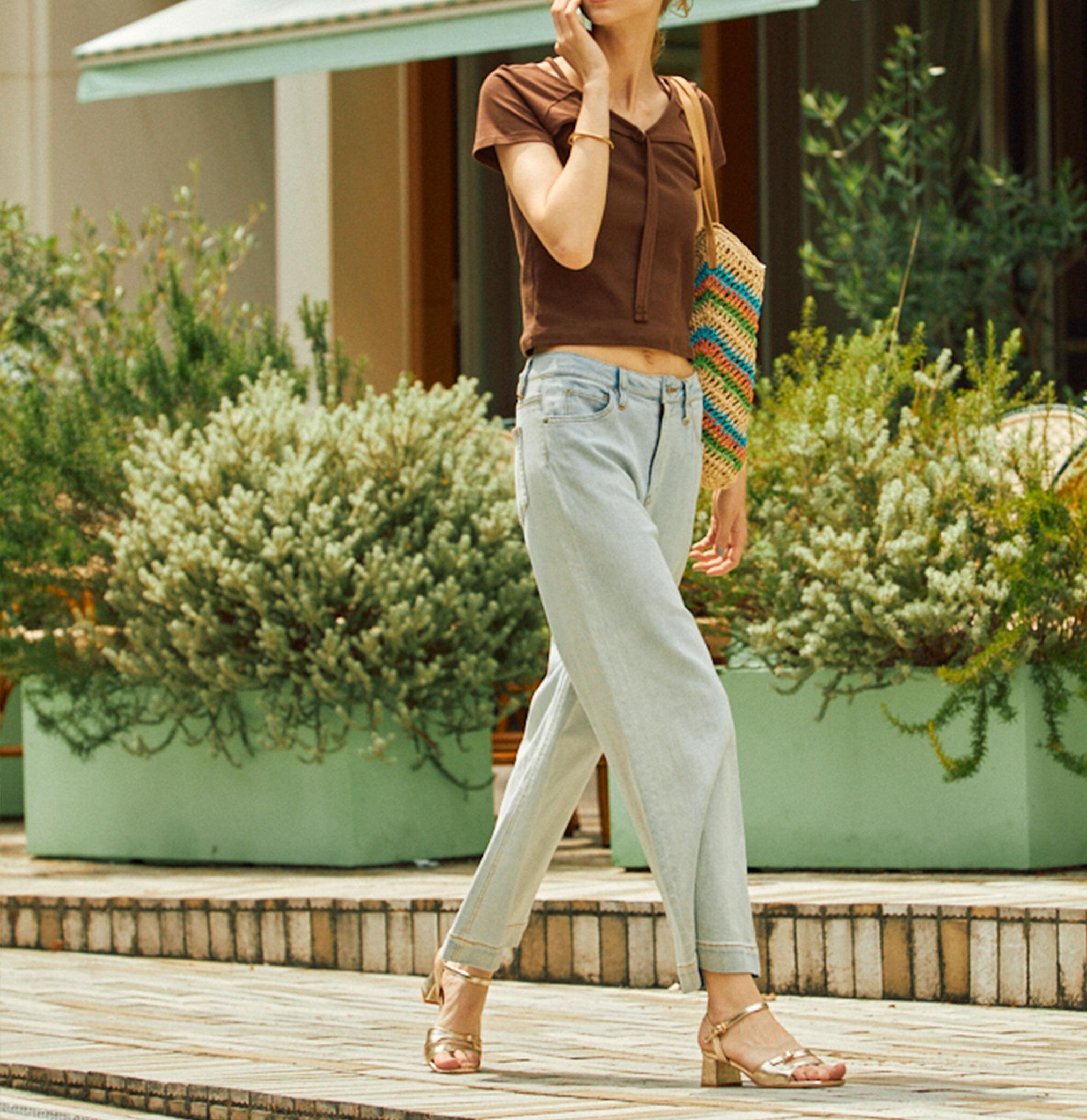 【4サイズ展開XS-L] ベーシックワイドデニムパンツ ハイブリーチ3