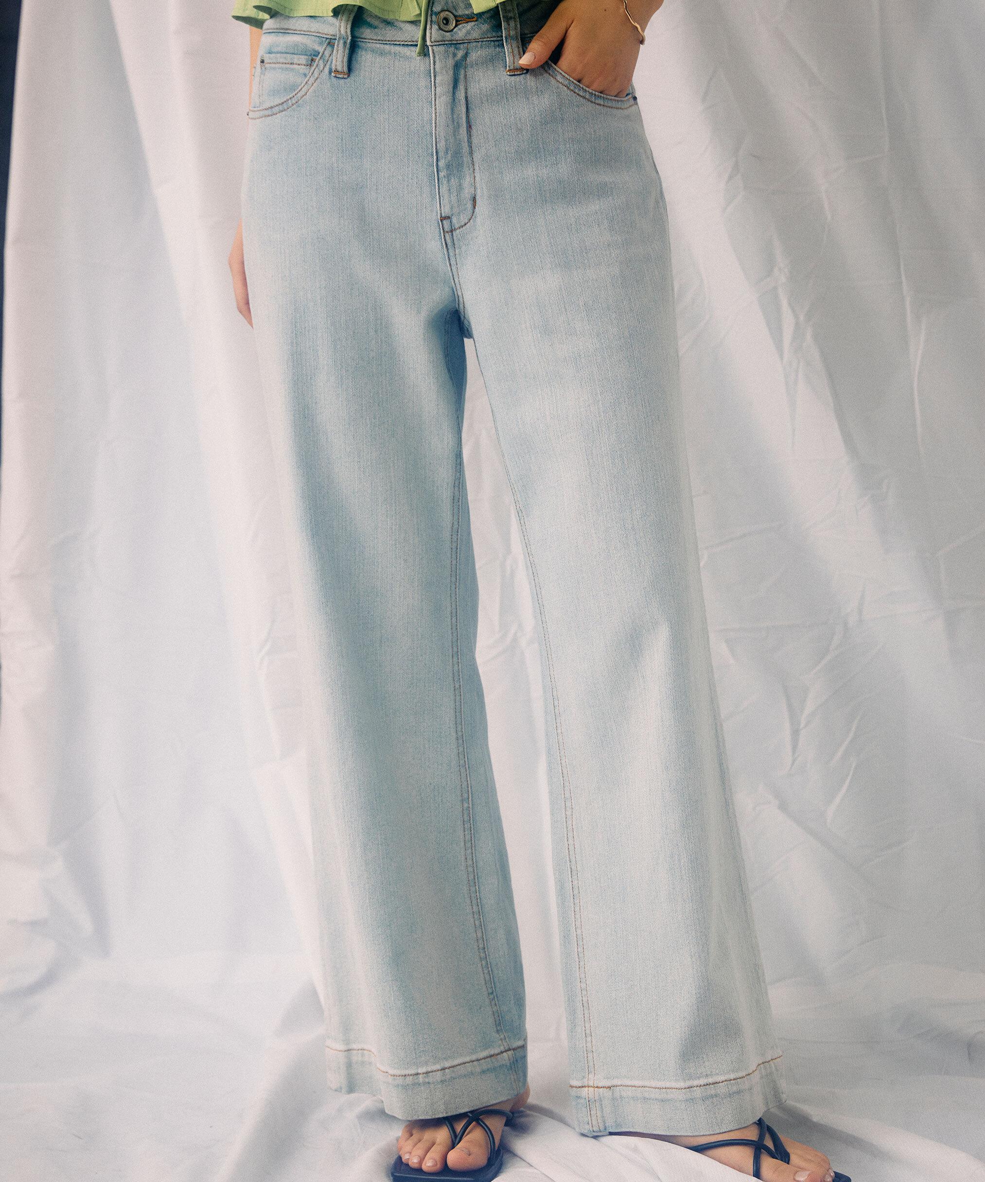 【4サイズ展開XS-L] ベーシックワイドデニムパンツ ハイブリーチ3