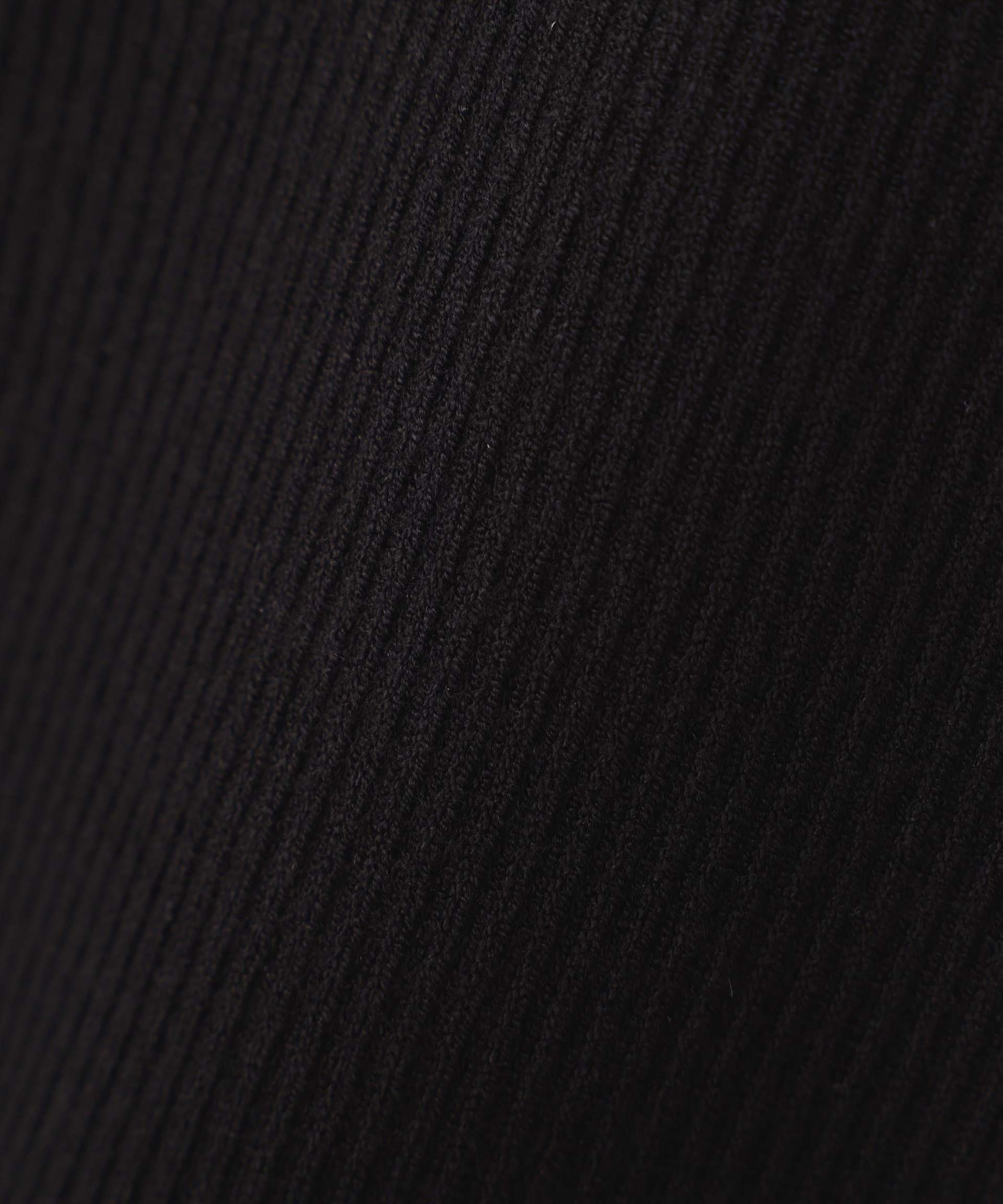 モール配色ニット ブラック