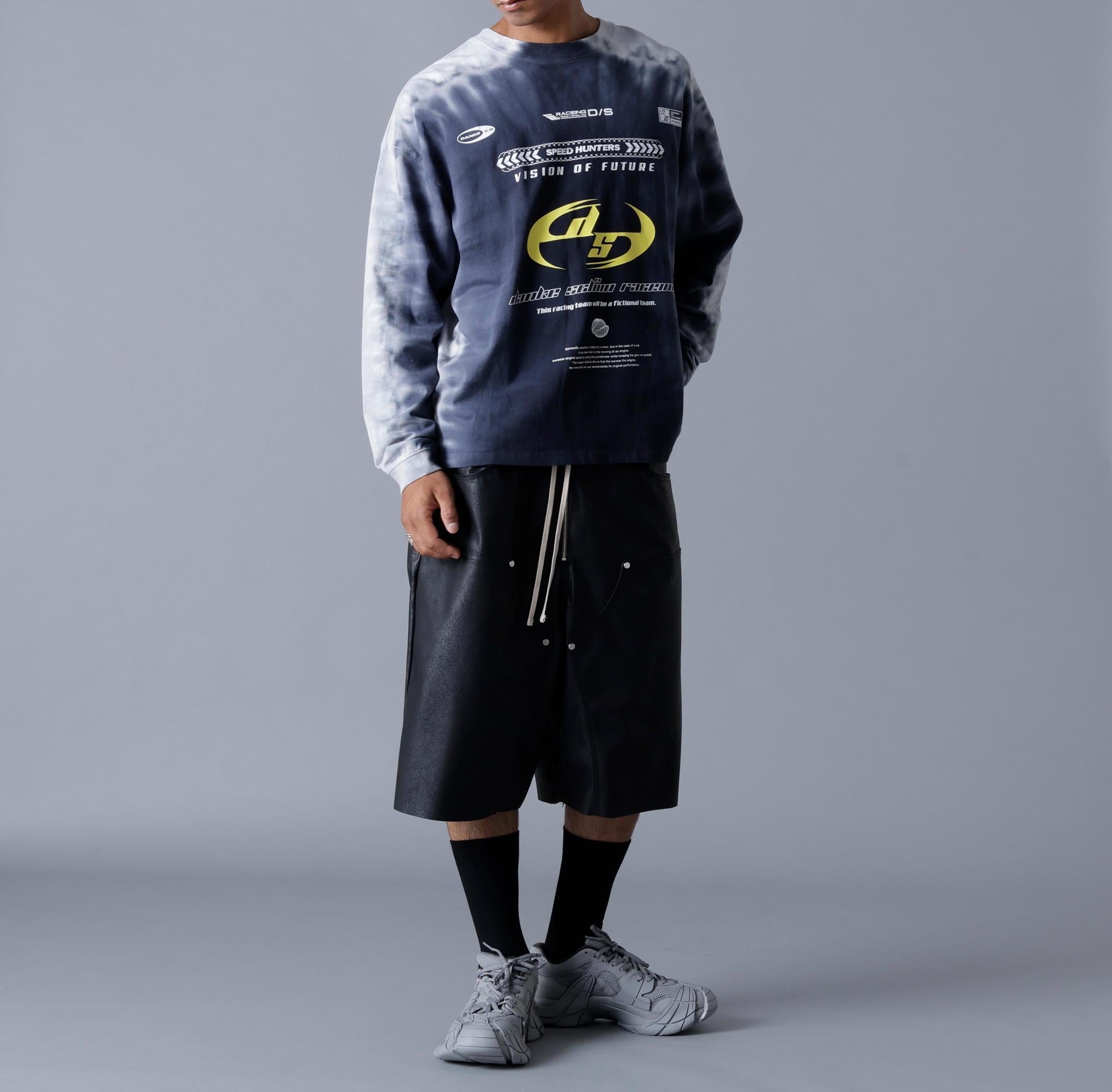 DankeSchon/ダンケシェーン/TIEDYE L/S TEE >ACING ブラック