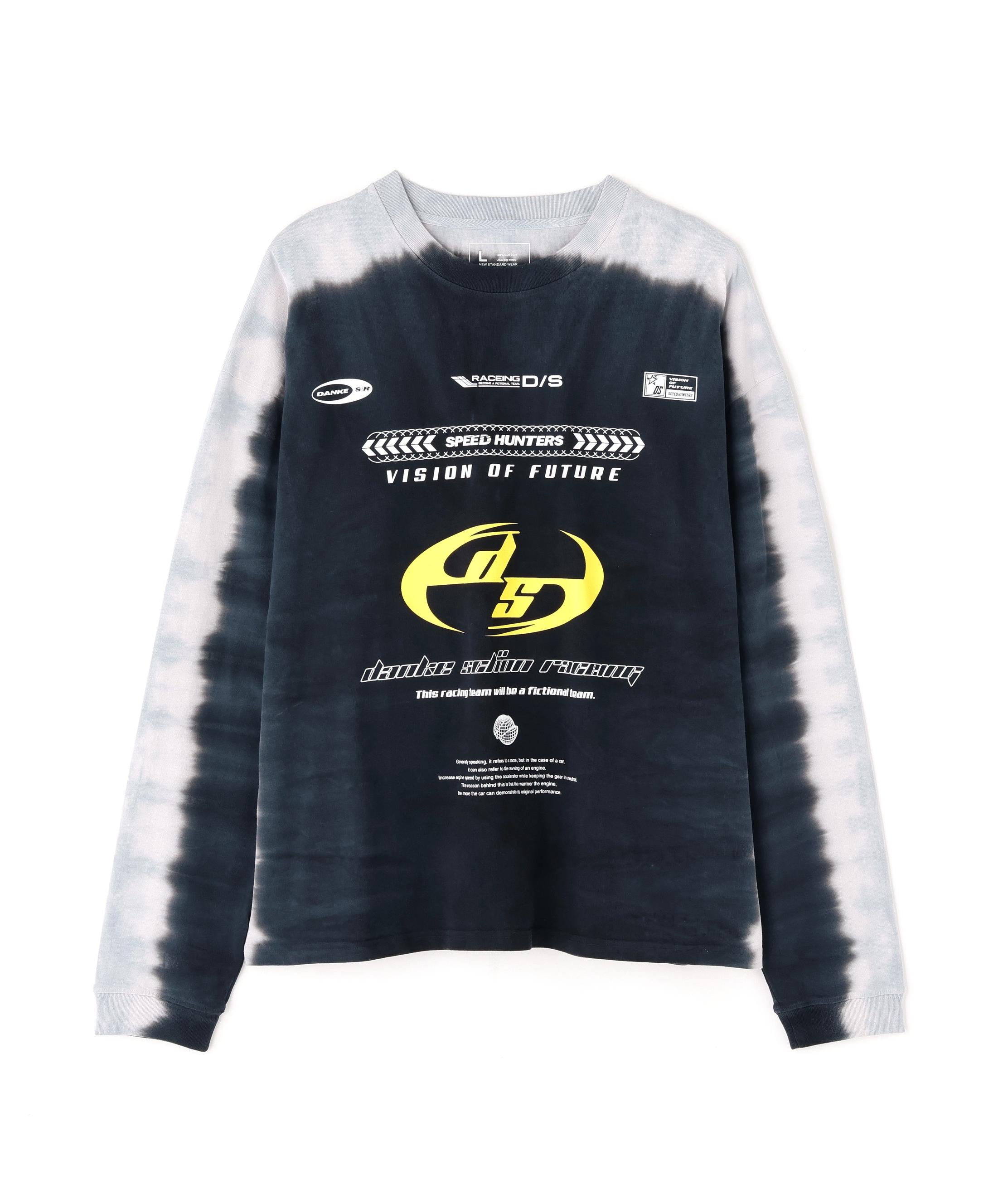 DankeSchon/ダンケシェーン/TIEDYE L/S TEE >ACING ブラック